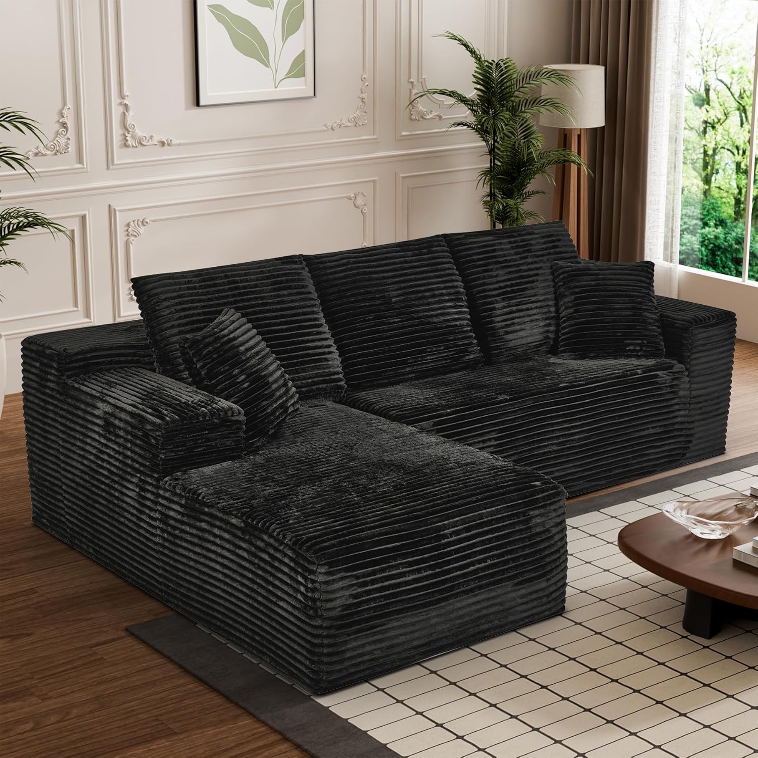 Modular Sectional Sofa with Right Facing Chaise, 107" L