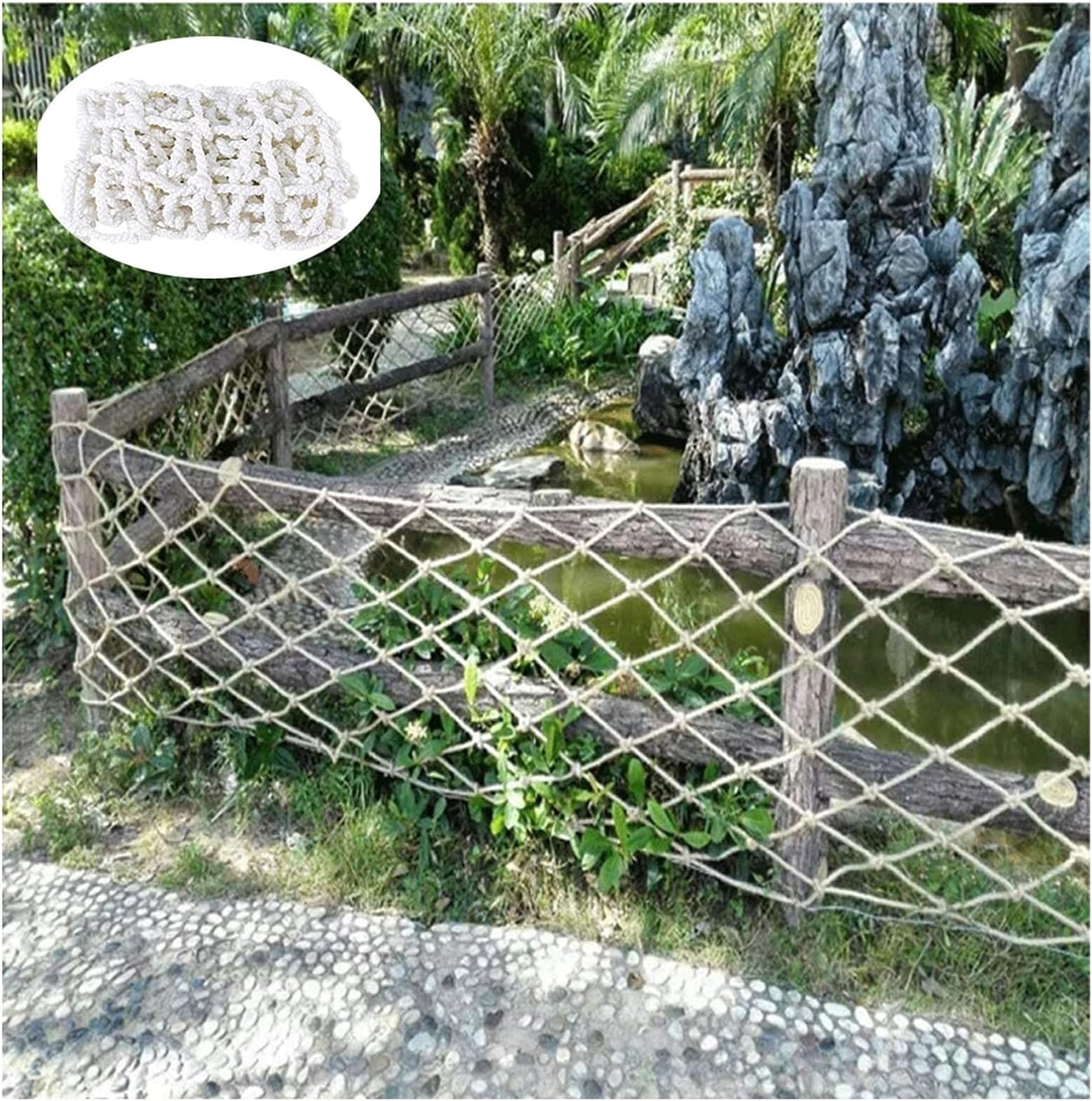 LJR Rope Net Fence Decor Child Safety Net Outdoor Kids Swingset Protective Net Waterproof Heavy Duty Netting Nylon Railing Cargo Net Hammock Rock (Size : 1x3m(3x10ft))