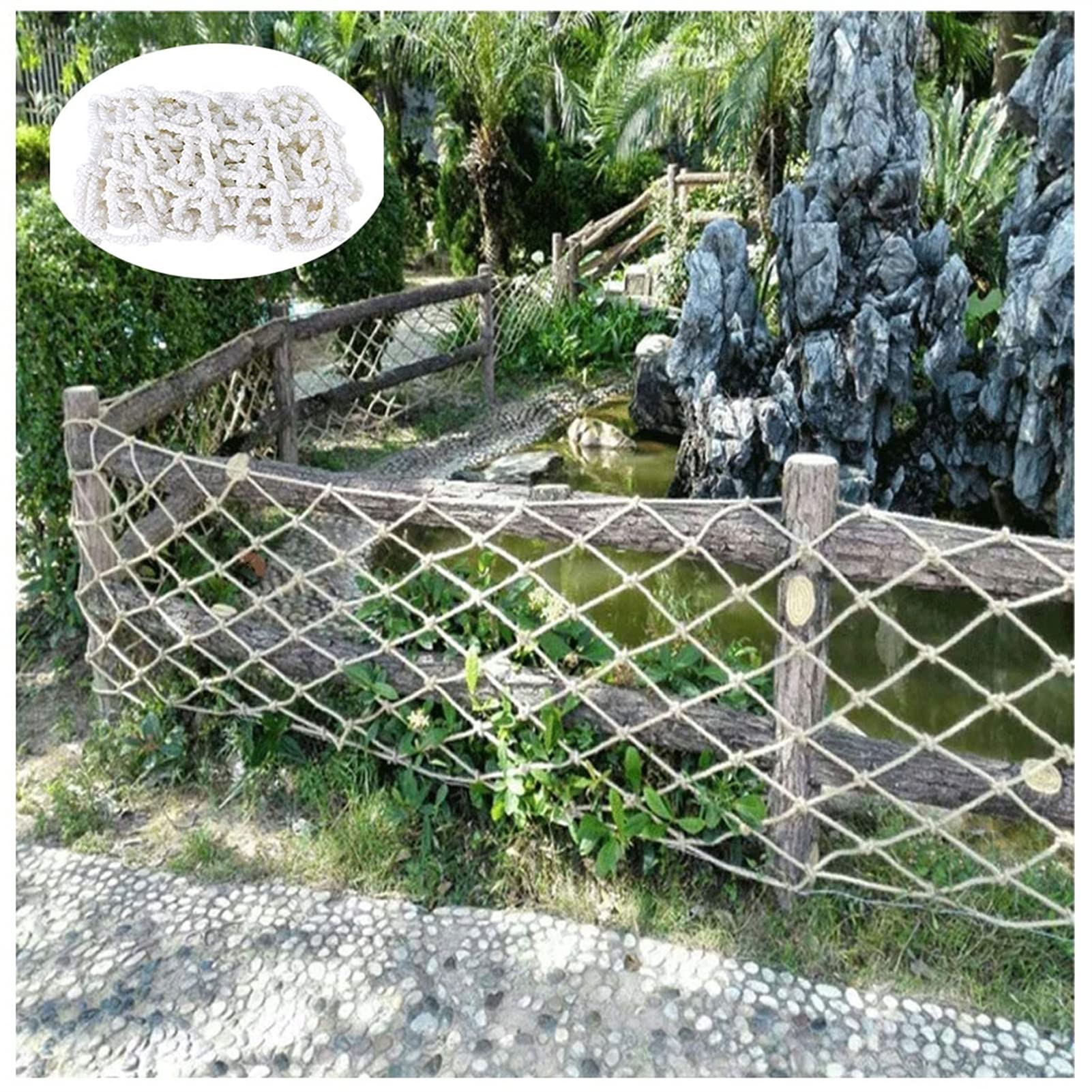 LJRRope Net Fence Decor Child Safety Net Outdoor Kids Swingset Protective Net Waterproof Heavy Duty Netting Nylon Railing Cargo Net Hammock Rock (Size : 1x3m(3x10ft))