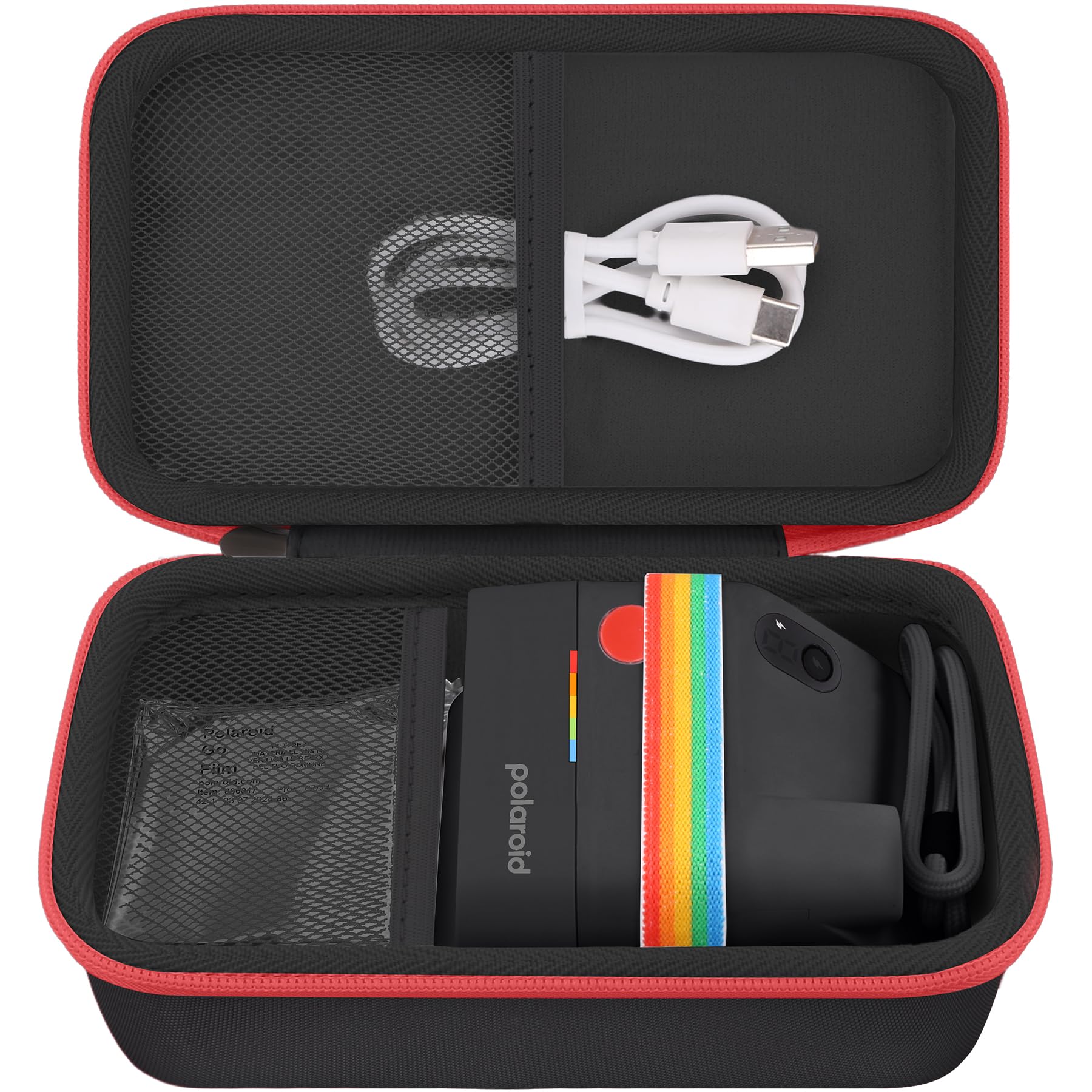Khanka Custodia per Polaroid Go Gen 3/Gen 2/Go Mini - Grigio + Nero