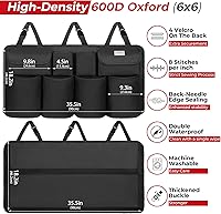 Vista 3 de SURDOCA Car Trunk Organizer, LARGE CAPACITY Car Organizers and Storage with 8 Pockets, Upgraded Trunk Storage for Car, SUV, Truck, MPV