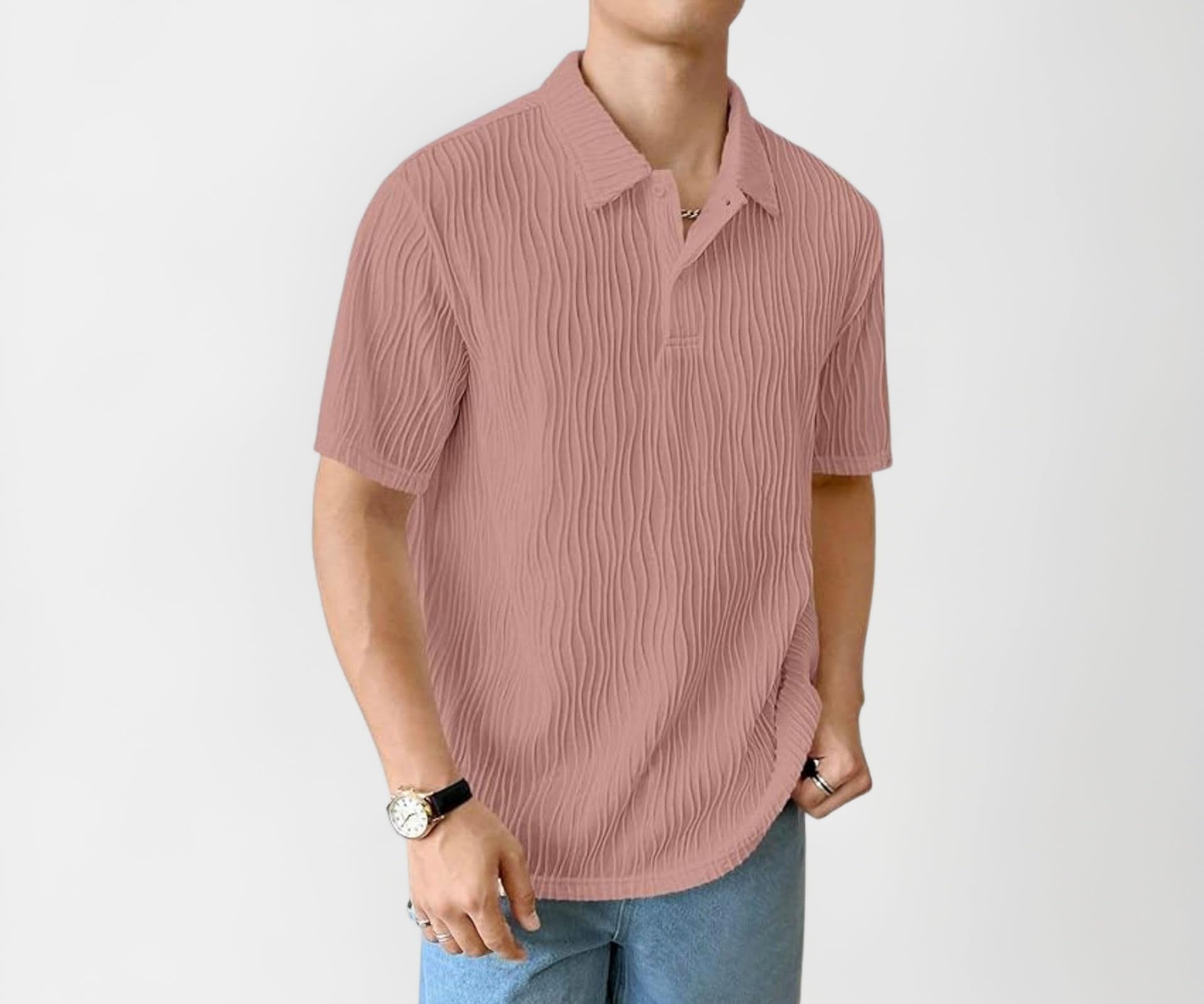 Leriya Fashion Cotton T-Shirt for Men – Soft Breathable Fabric | Regular Fit Half Sleeve Collar Tee for Summer Casual Wear (Available in Plus Size)