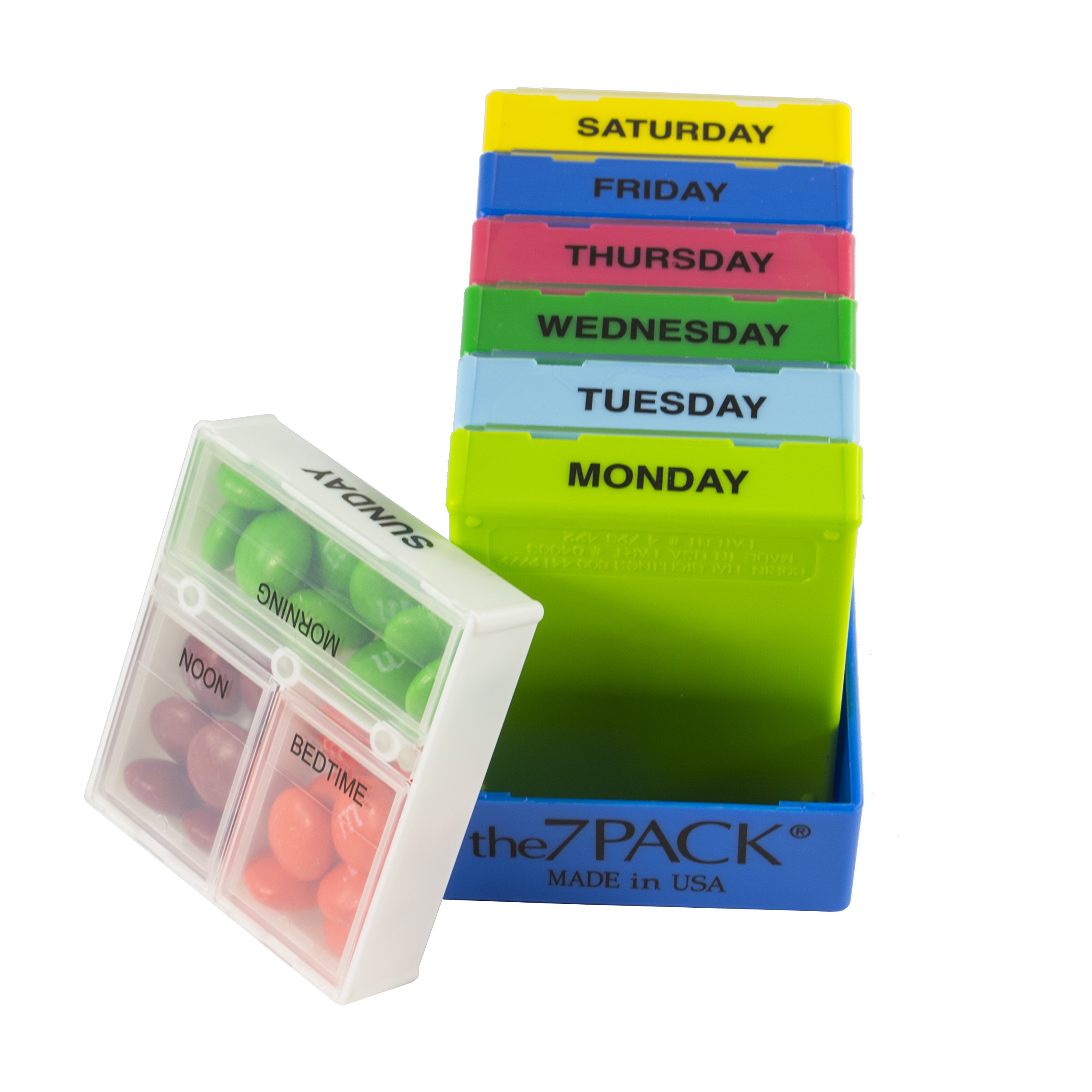 BorinHalbich The 7Pack® 7 Day 3 Compartment Pill Organizer Dark Blue