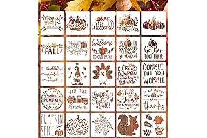 Fall Stencils for Painting on Wood: Pumpkins and Leaves