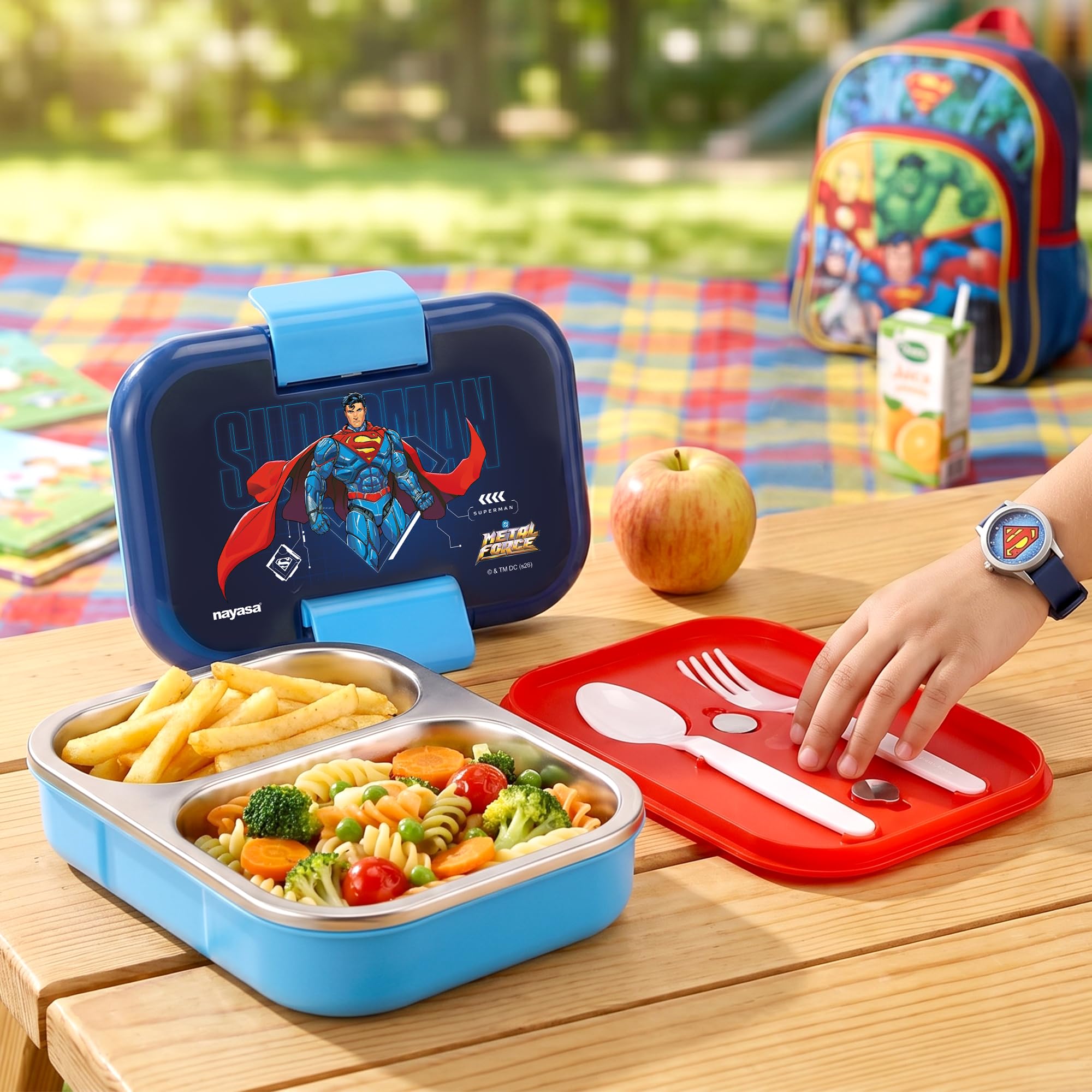 Kids Stainless Steel Lunch Box - Leakproof & Insulated -1