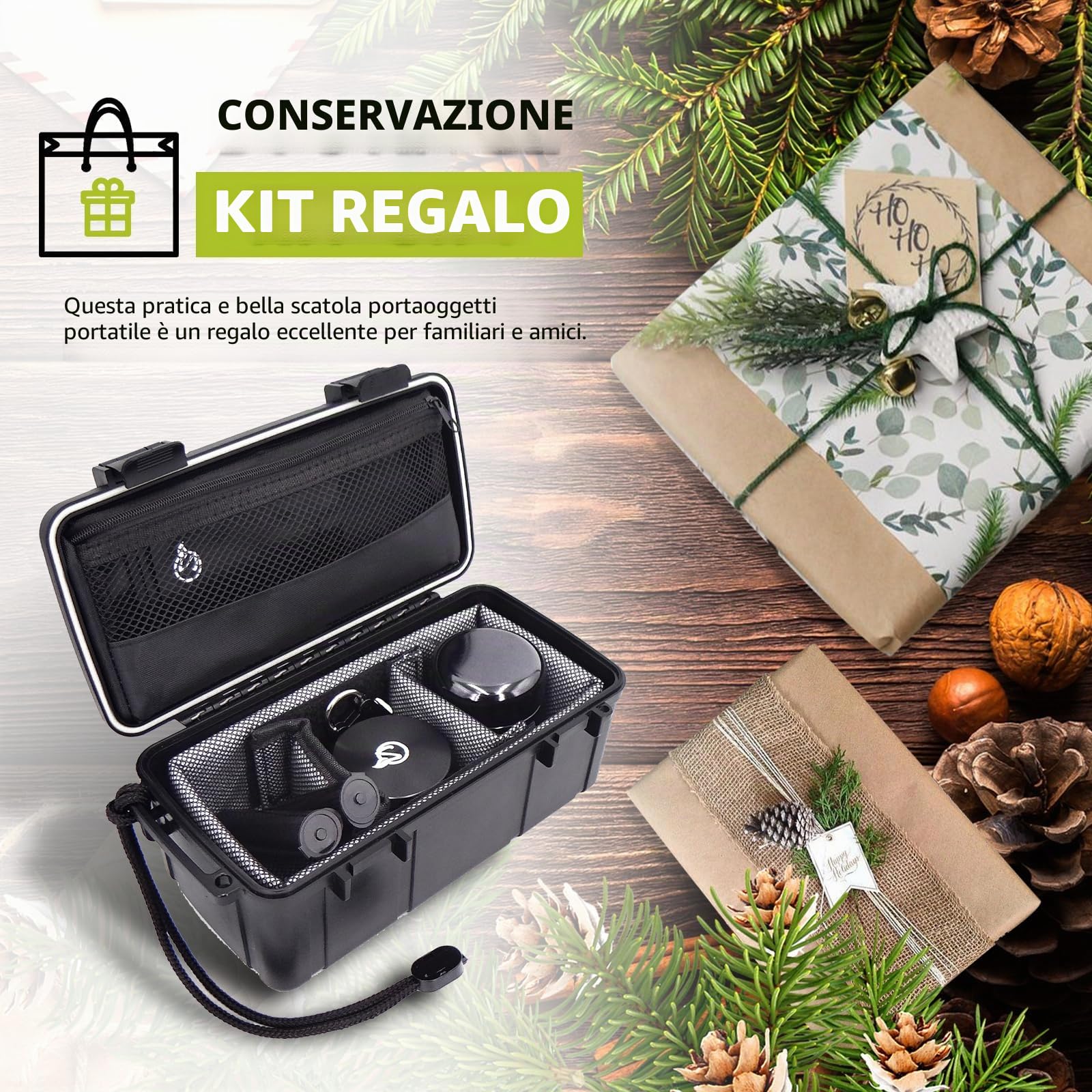 OZCHIN Scatola a prova di odore con serratura, grande contenitore a prova di odore, custodia impermeabile e indeformabile per casa, viaggi e campeggio, scatola sicura portatile a prova di odore e