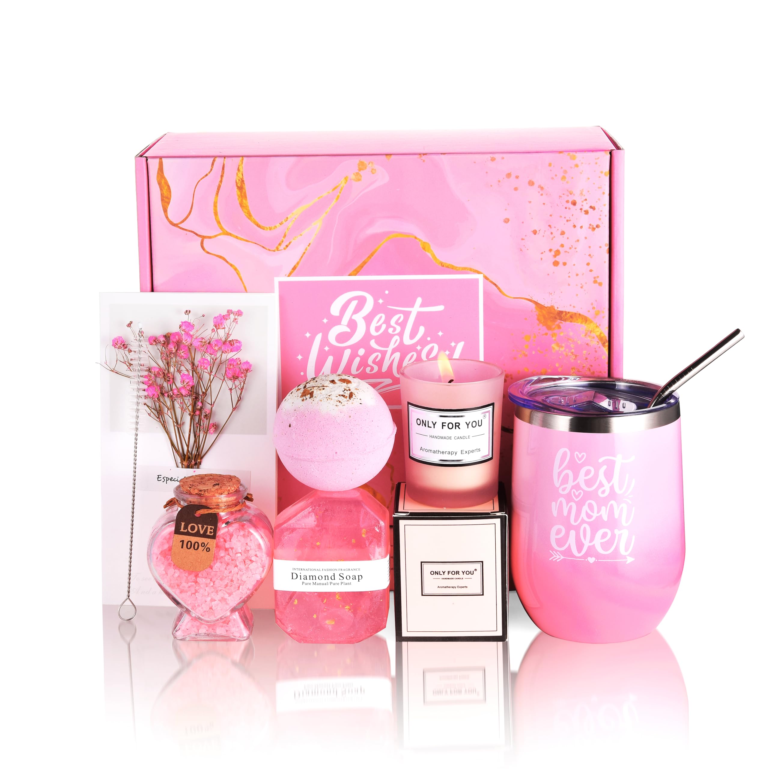 JEWOUNew Mom Gifts for Women After Birth,Birthday Gift for Mom, New Mom Gift,Mother's Day Gift Set, Relaxing Gifts for Mom From Daughter, Gift Basket for Mom,Grandma,Nana,Mother in Law Women