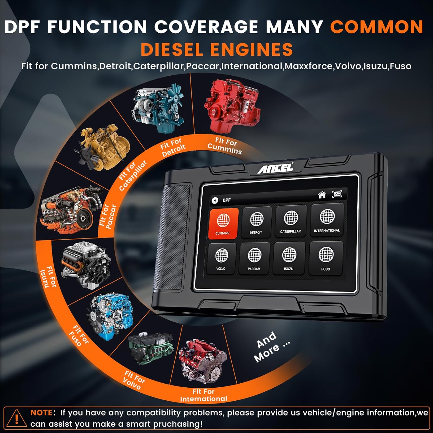 DPF FUNCTION COVERAGE MANY COMMON DIESEL ENGINES