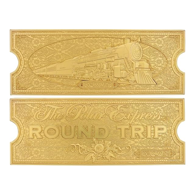 Foto 3 de 8 de FaNaTtik The Polar Express - Billete de Tren Chapado en Oro de 24 Quilates, edición Limitada Coleccionable…