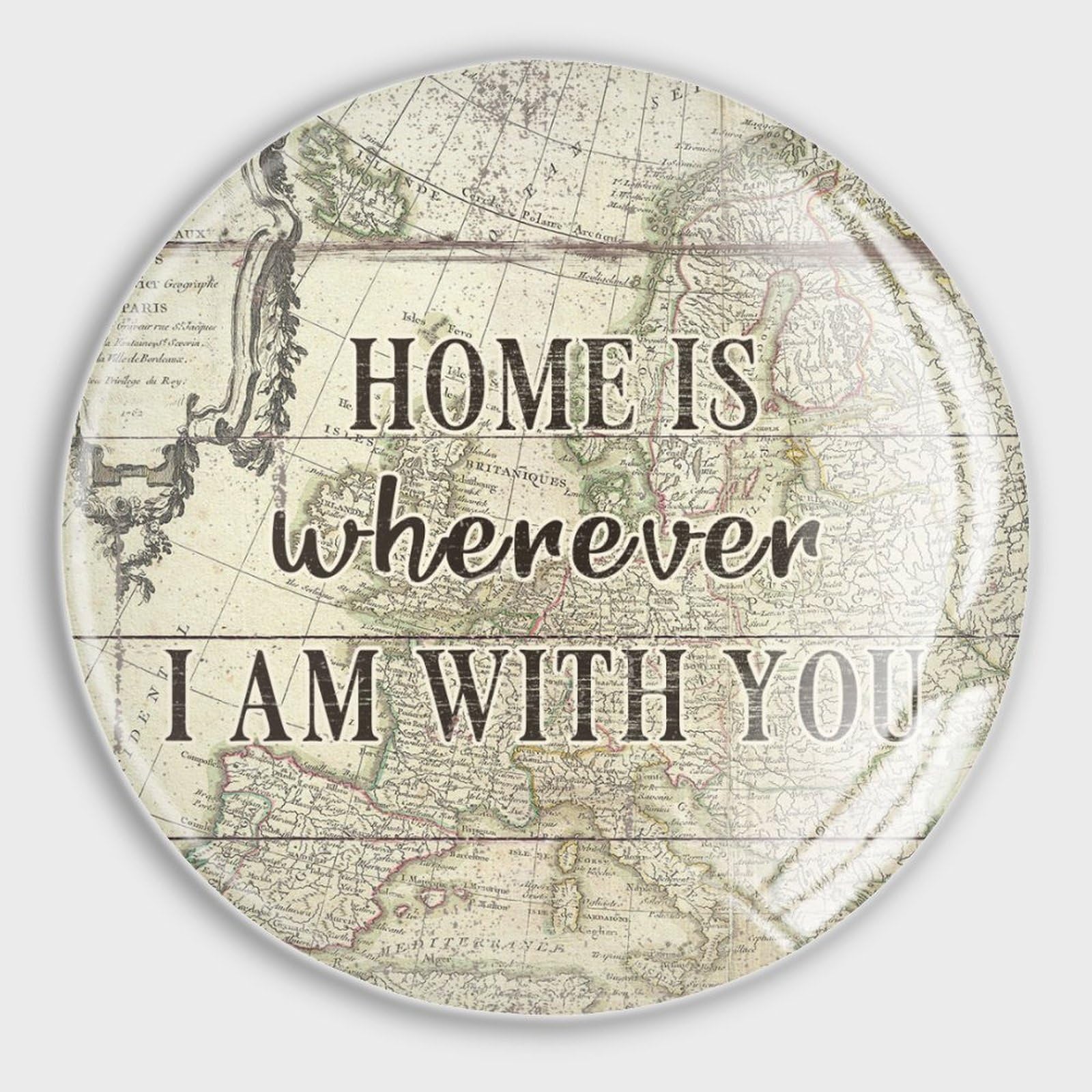 Aimants en verre Home Is Wherever I'm with You cadeau maison
