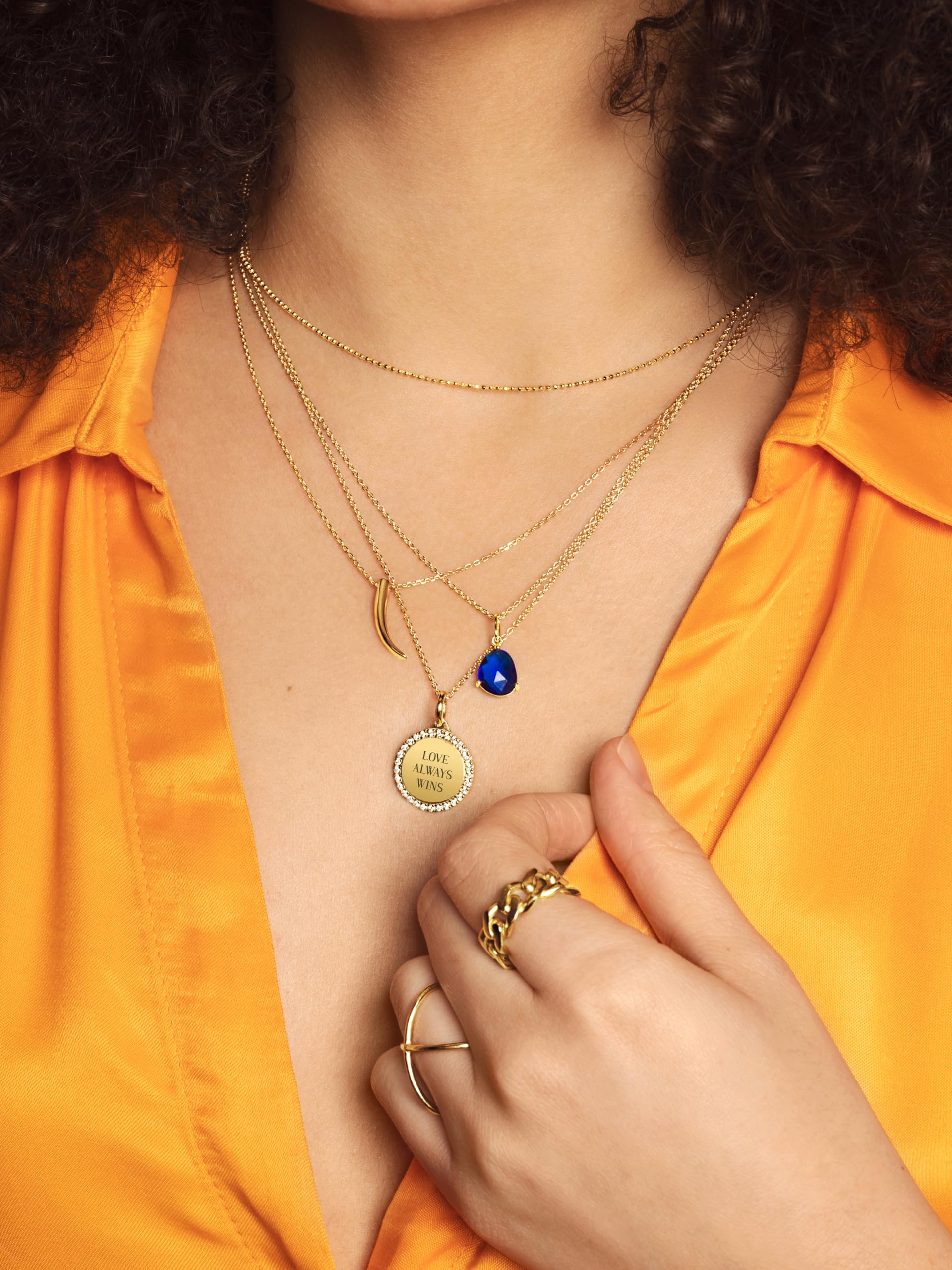 SINGULARU - Collar Everything - Cadena Clásica en Plata de Ley 925 - Cadena Sencilla de Talla Unica - Joyas para Mujer - Hecho en España - Varios Acabados