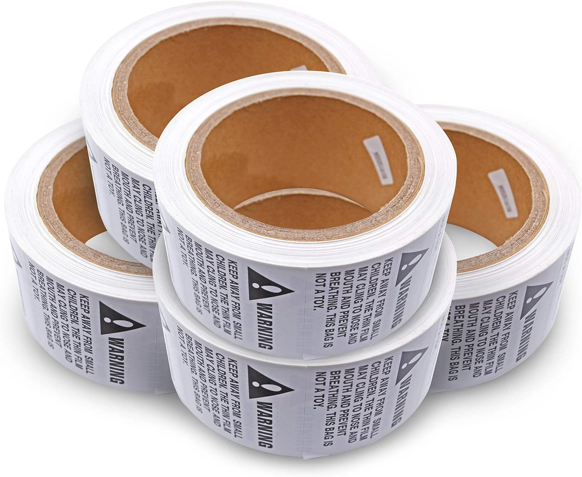 44LLC Suffocation Warning Keep Away from Children Stickers - 5 Rolls/2500 Labels