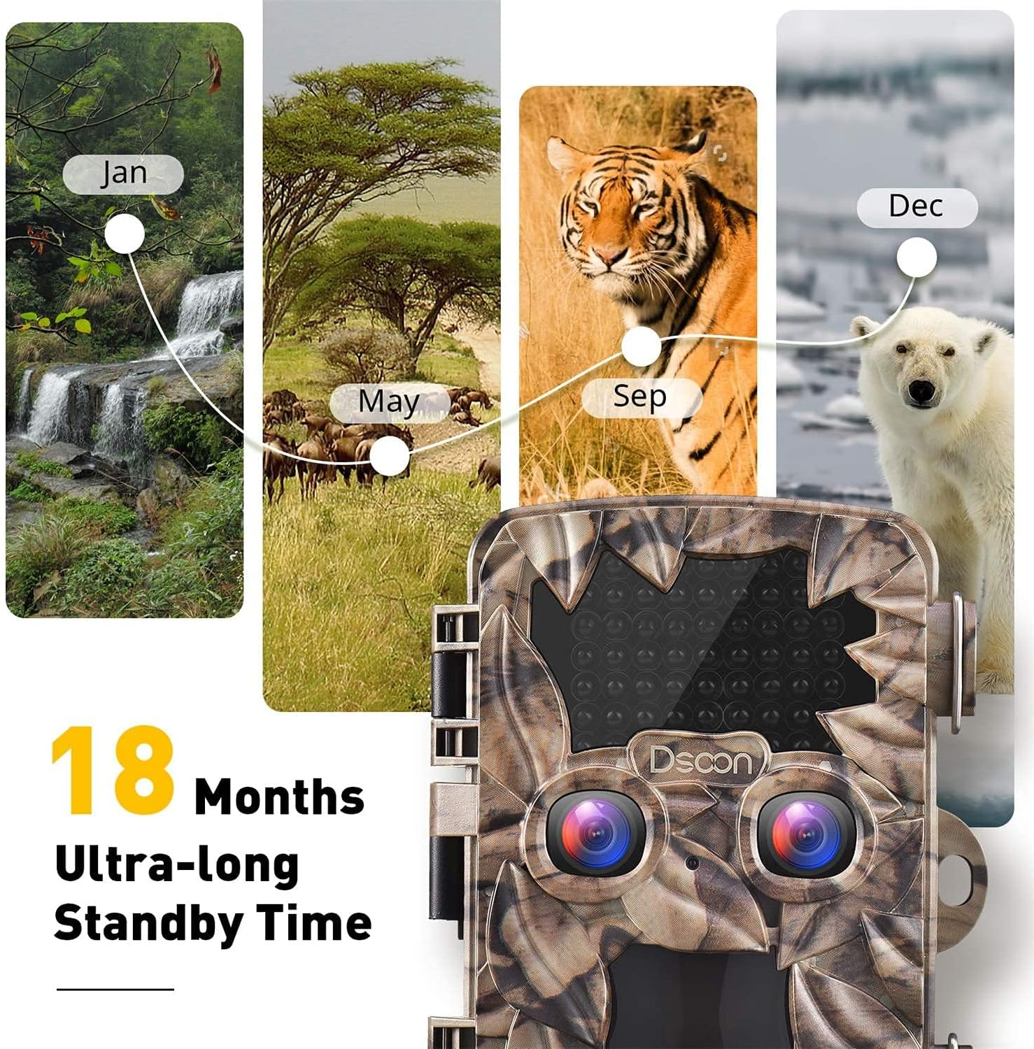 Bеѕt Quаlіtу 🔥 Dsoon Trail Camera 4K 20MP Dual Lens Game Camera Night Vision Hunting Cam IP66 Waterproof 0.2s Trigger Speed for Outdoor Wildlife Monitoring Deer Scouting