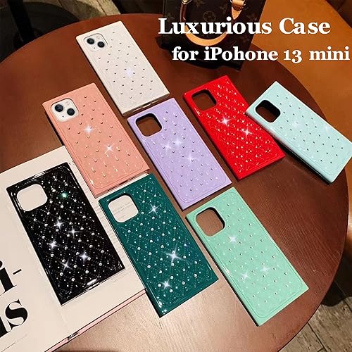 Miniatura 5 de Funda compatible con iPhone 13 Mini, funda de lujo con diseño de diamantes para iPhone 13 Mini para mujeres y niñas, funda Sparkle Bling13 Mini con