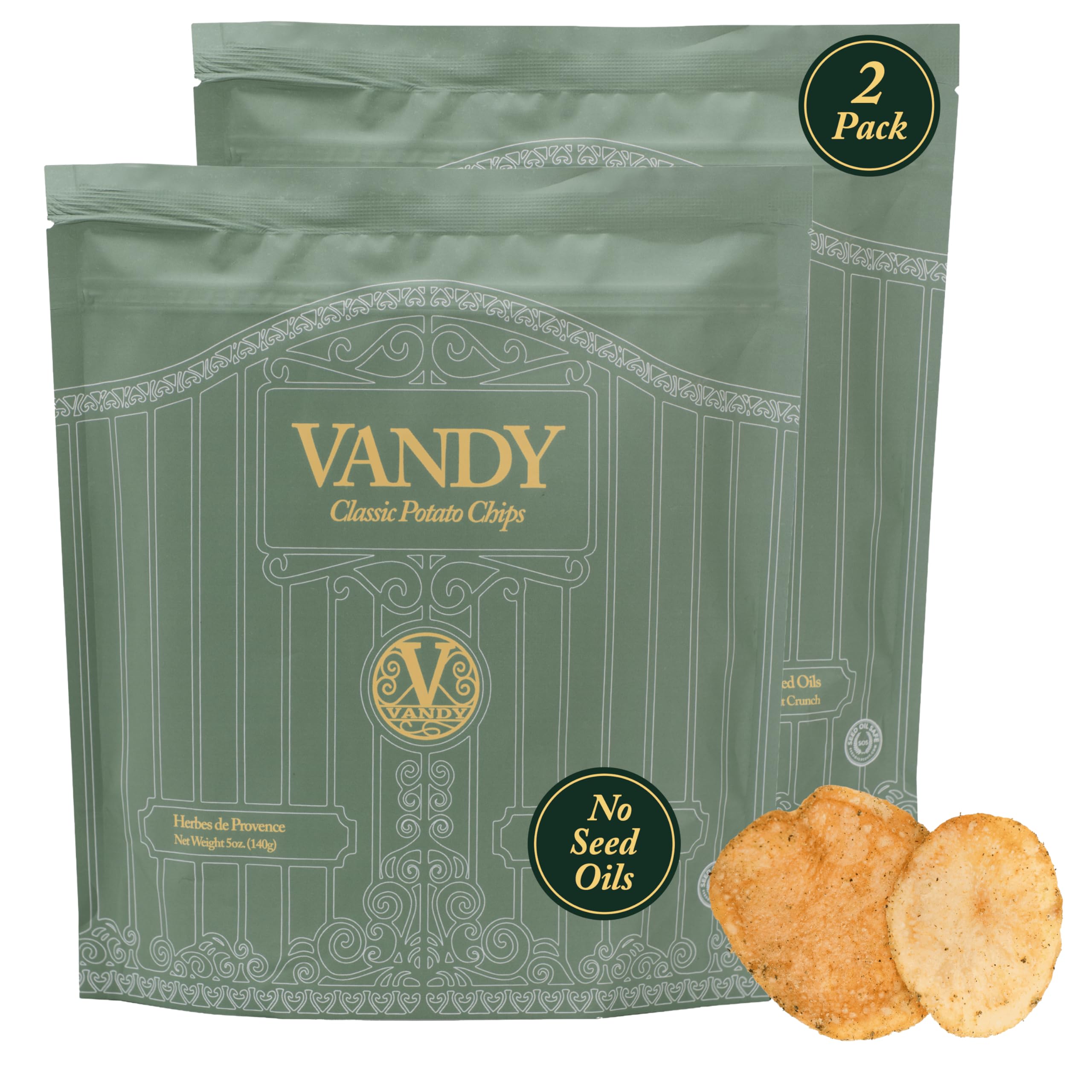 Amazon.com: Vandy Crisps Potato Chips - Seed Oil Free Snacks