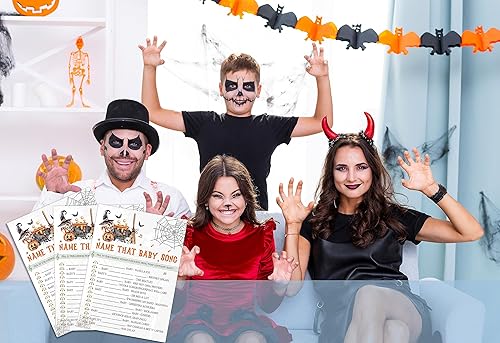 Miniatura 5 de Juego de canción de Halloween con nombre de esa canción, juego de Halloween para baby shower, decoraciones de baby shower, suministros de fiesta de