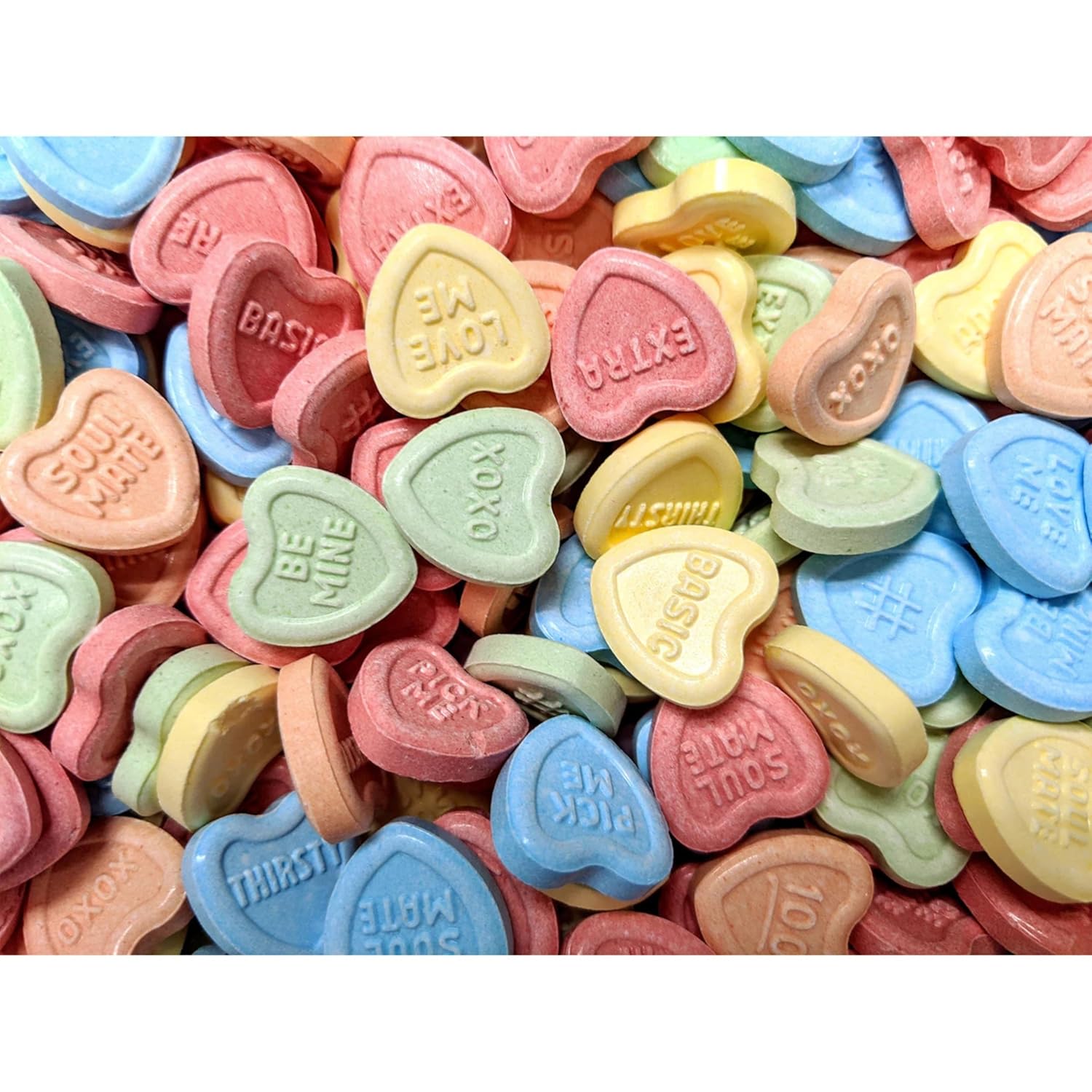 Conversation Heart Candy - Heart Shaped Valentines Candy - Sweet Hearts Love Candies (2 Pound)