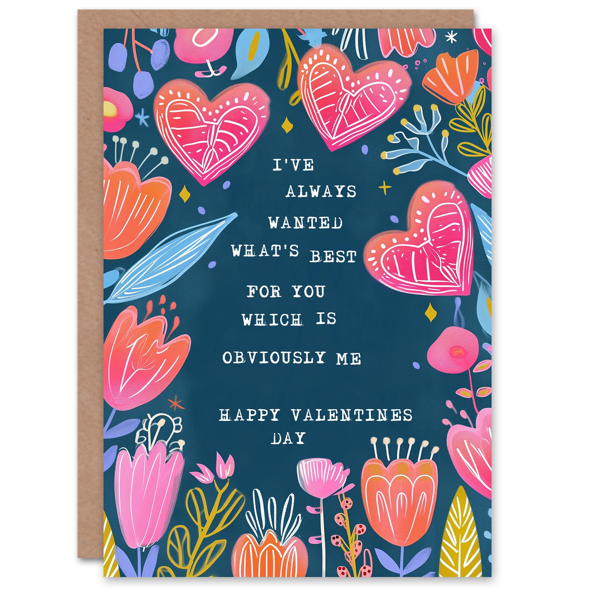 Artery8 Anniversary Card Floral Night Sky Stars