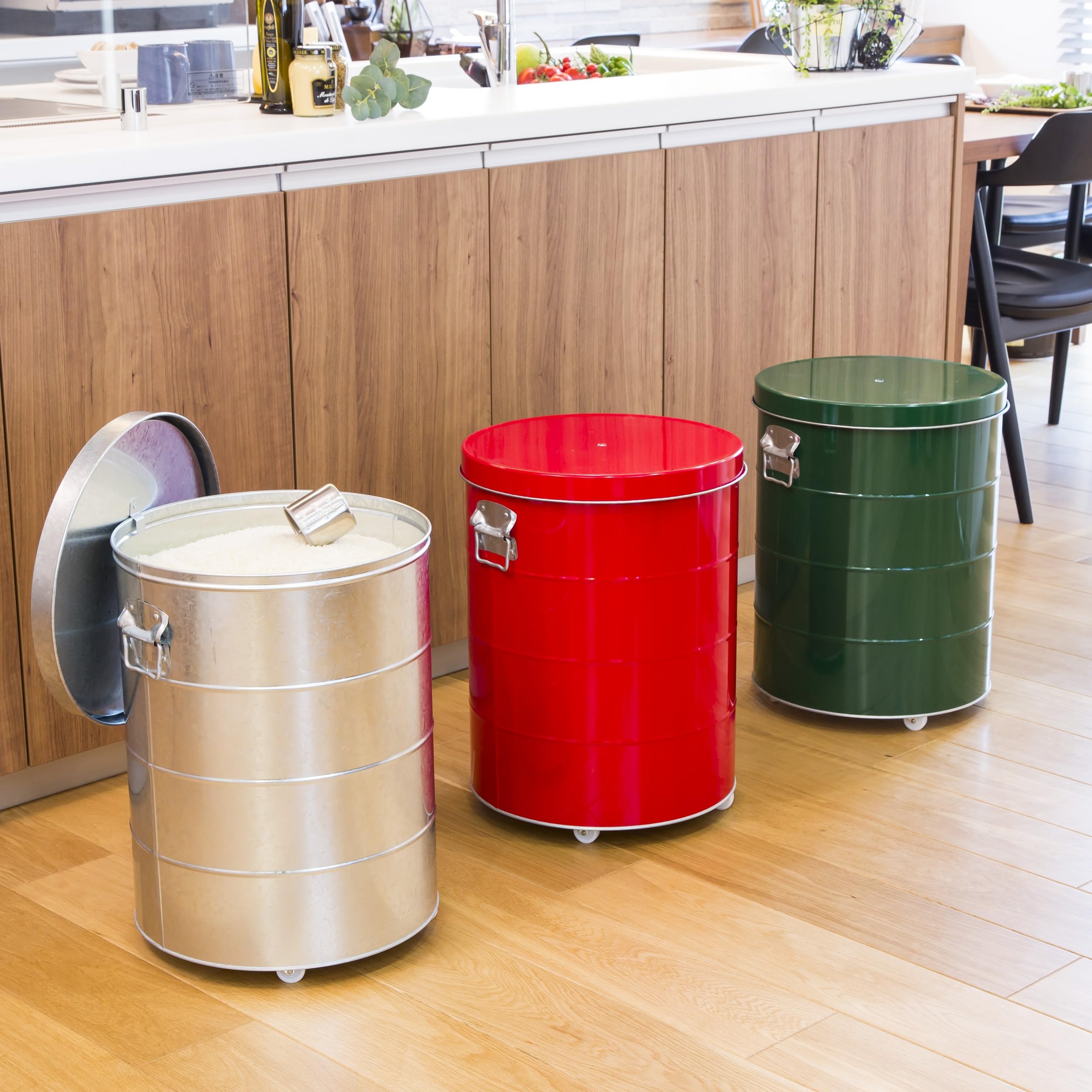Amazon.co.jp: OBAKETSU 渡辺金属工業 オバケツ ライスストッカー 30kg