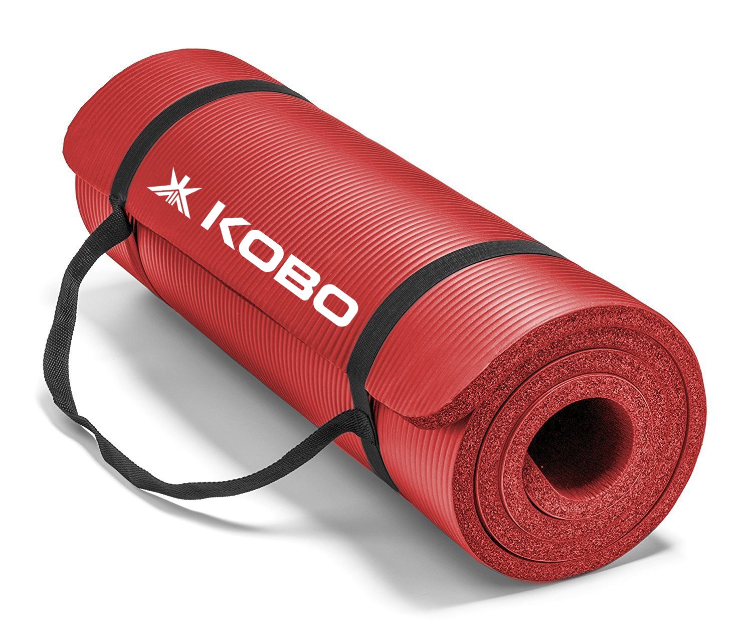 Kobo AC-59 Rubber NBR Yoga Mat, 8mm (Red) (B07B8TQKQB) Amazon Price History, Amazon Price Tracker