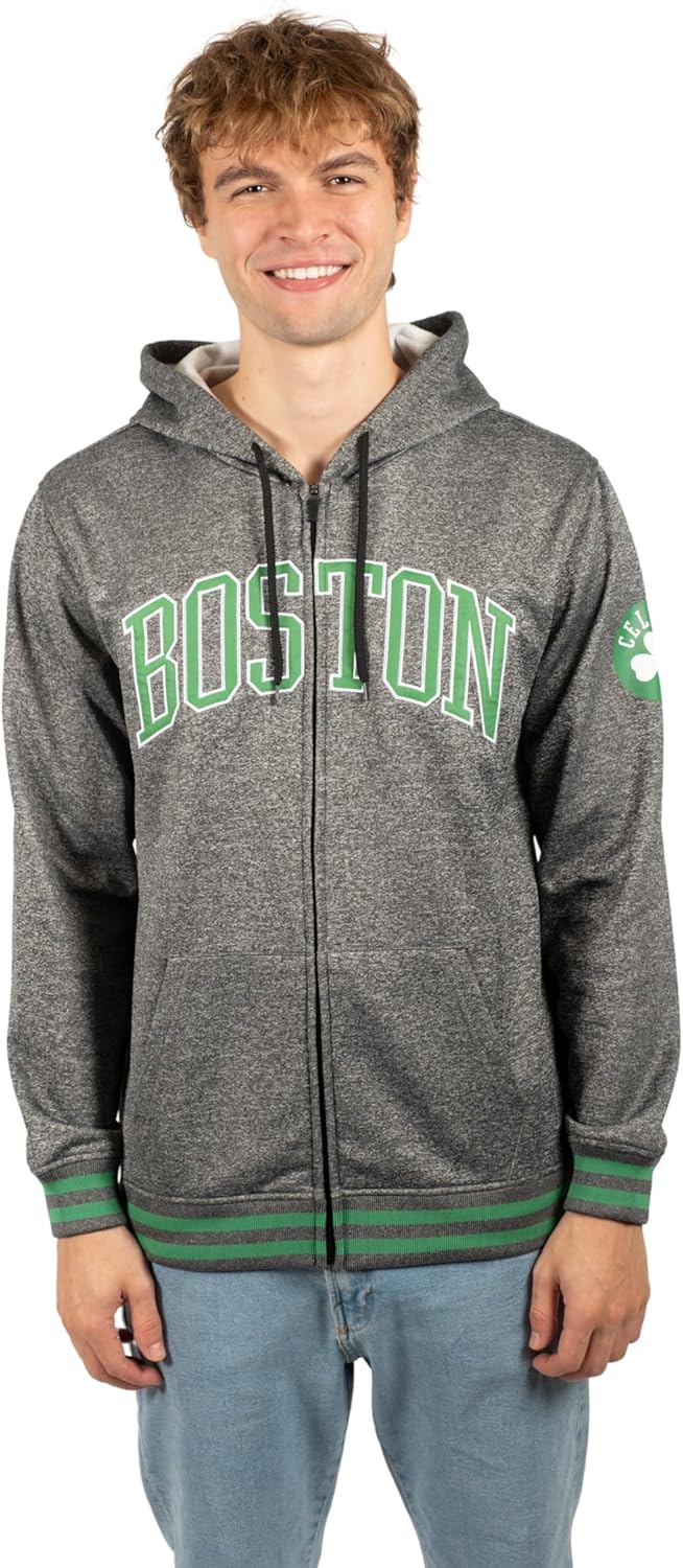 Ultra Game Men's NBA Official Super Soft Driver Full Zip Hoodie Jacket Sweatshirt - Image 2