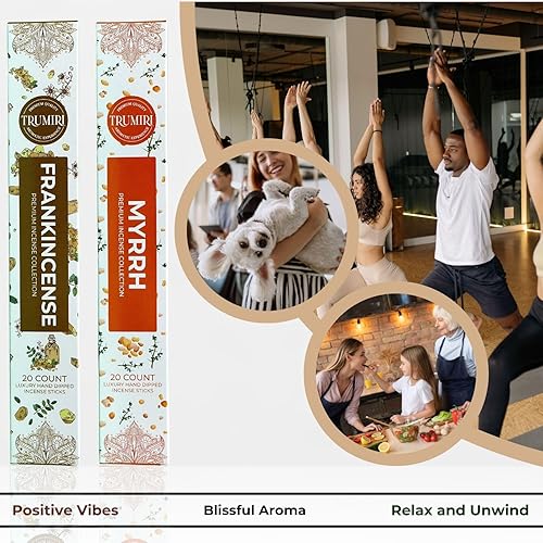 Miniatura 3 de Trumiri Varillas de incienso  Paquete combinado de 40 varillas de incienso  20 incienso y 20 mirra  Insense  Insents  Incents  Insciense  Incienso