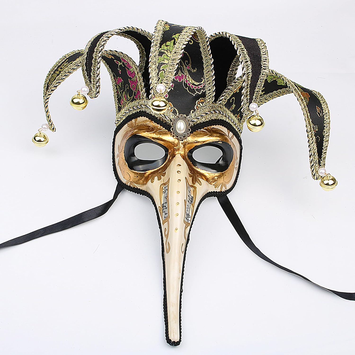 Carnival Venetian Plague Doctor Jester Mask Masquerade Halloween Wall Decorative Mask