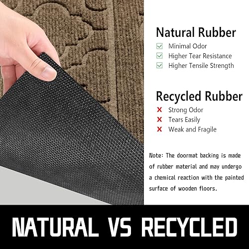 Miniatura 6 de Yimobra Tapete de bienvenida para exteriores, resistente y duradero, para entrada del hogar, garaje y jardín, exterior, antideslizante, resistente a