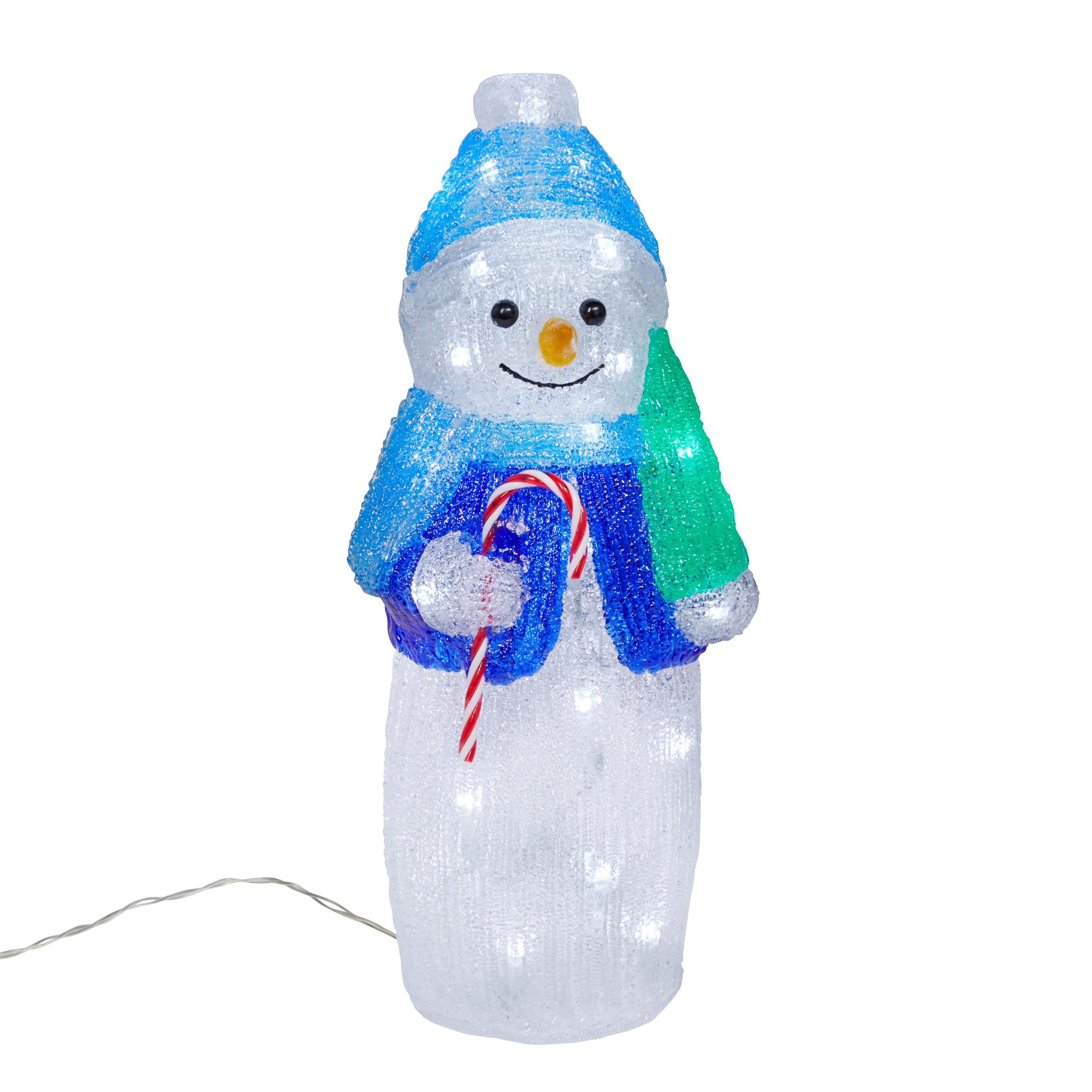 Pupazzo di Neve Luminoso Decorazione da Esterno per la Casa Luci LED P