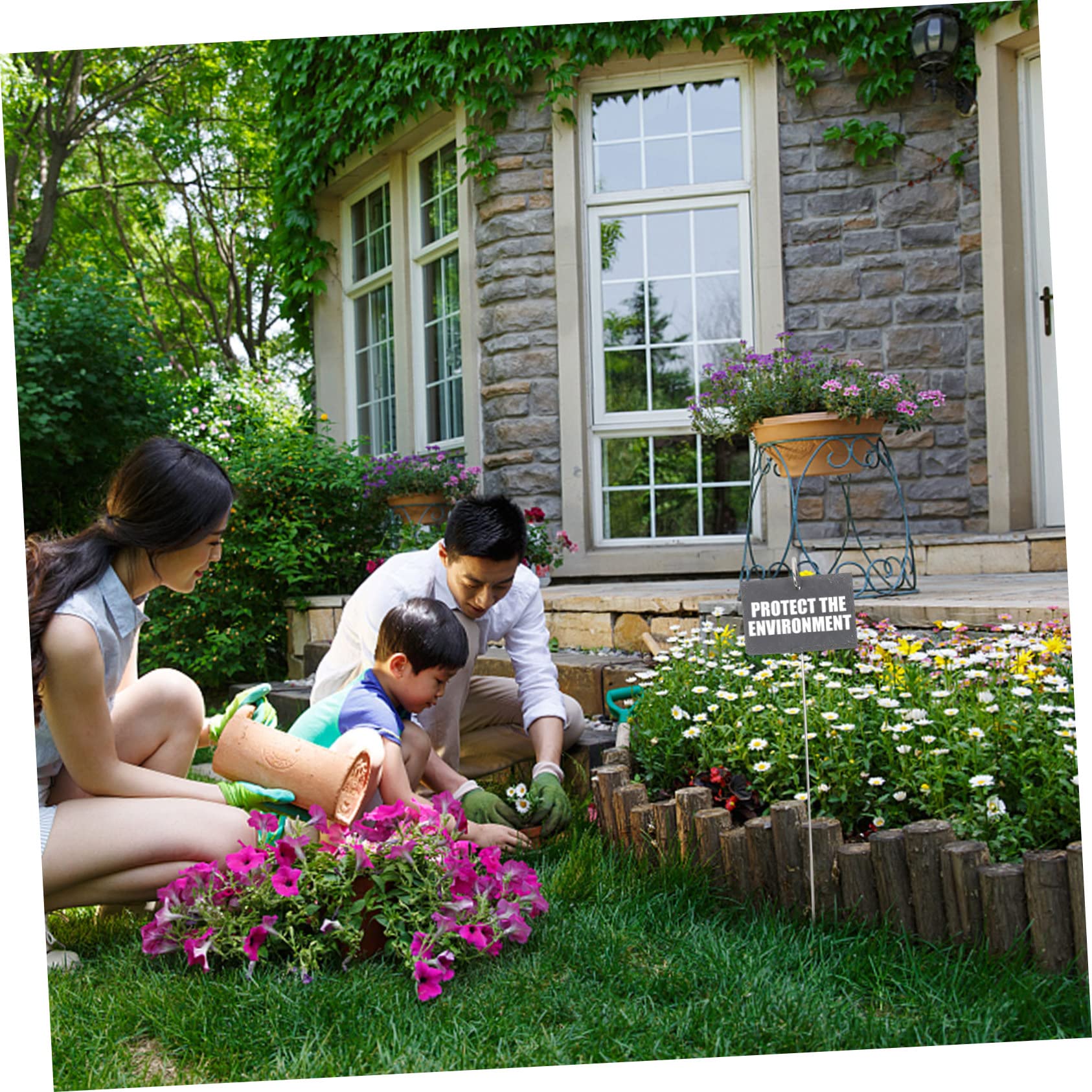 HEMOTON Étiquettes de Plantes en Fer Noir Résistantes, Marqueurs de Jardin Écriture Facile, Forme Simple Décorative pour Décorer Votre Jardin