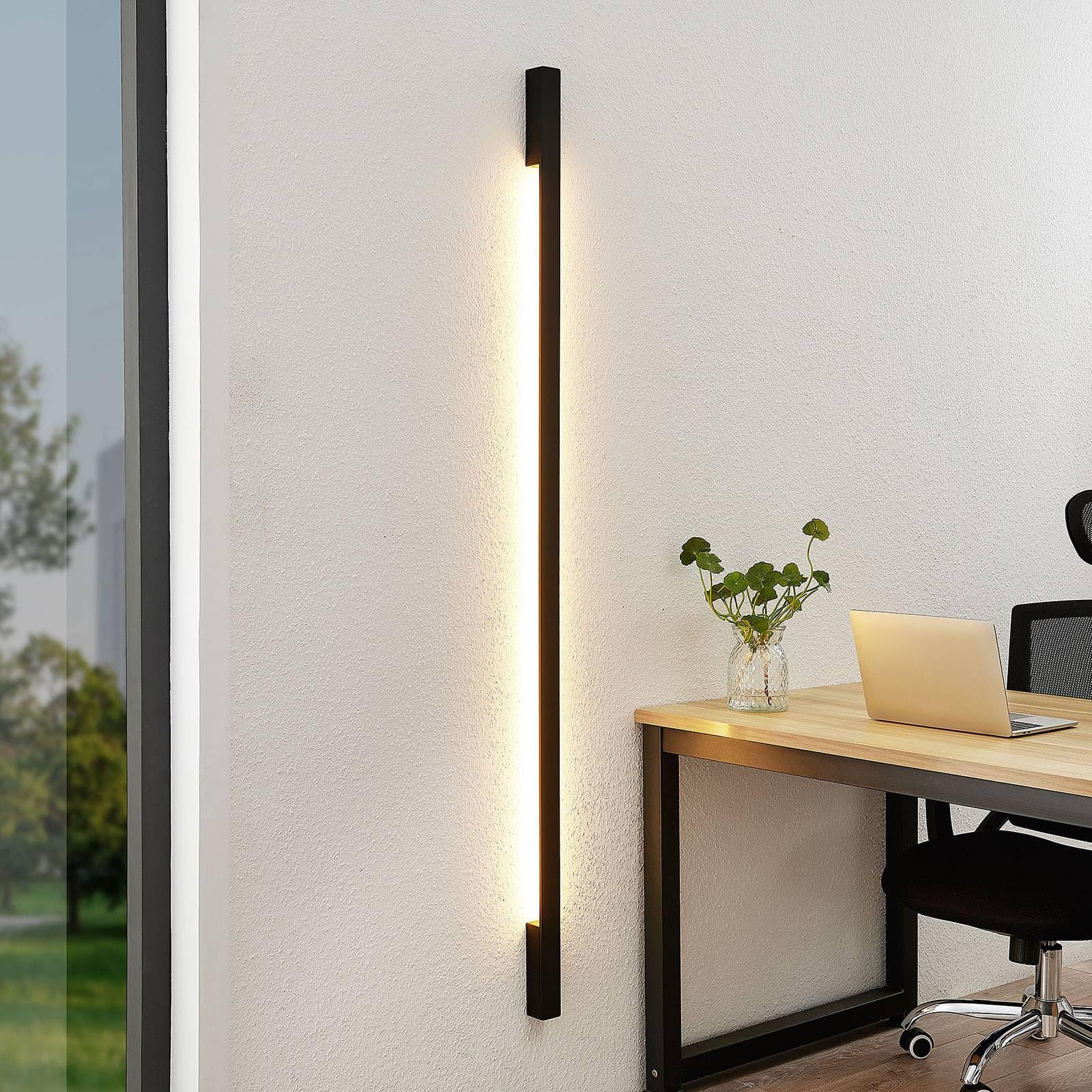 Arcchio LED Wandleuchte, Wandlampe Innen Ivano (Modern) in Schwarz aus Aluminium (2 flammig) - Wandstrahler Wandbeleuchtung Schlafzimmer/Wohnzimmer Flurleuchte