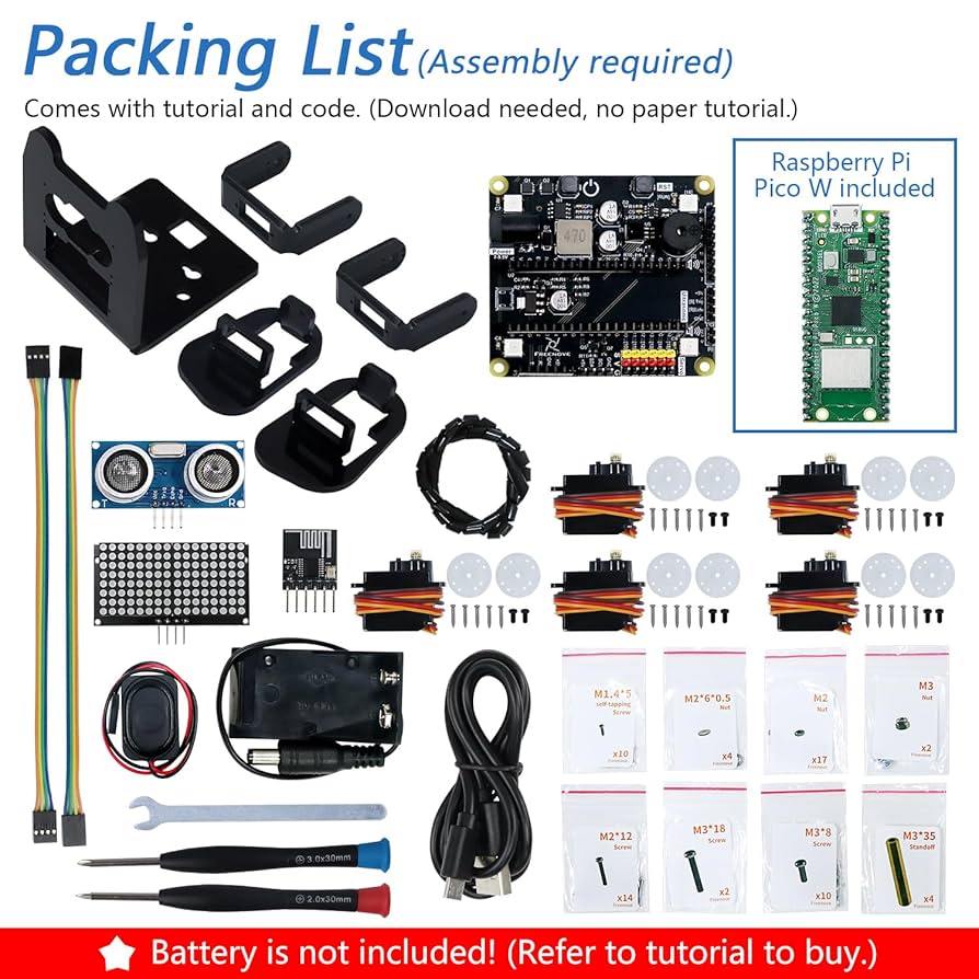 にこ　ラヴィットロック② Amazon.co.jp: Freenove Raspberry Pi Pico W用二足歩行ロボット