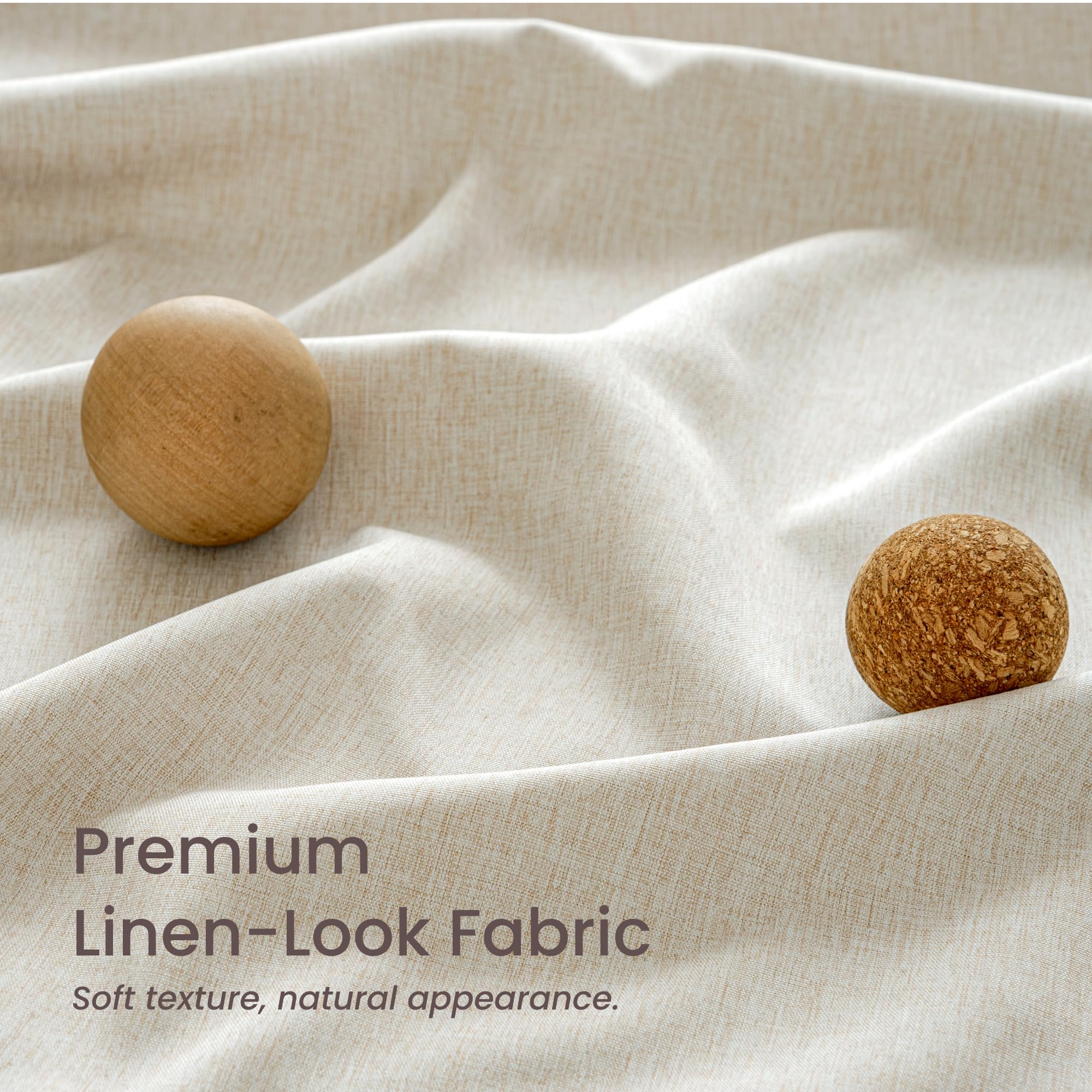 Rideau de douche extra long texturé en lin avec 12 crochets métalliques, très résistant, lavable, imperméable, neutre et épais avec bordure noire pour salle de bain, hôtel, baignoire, 183 x 213 cm (l
