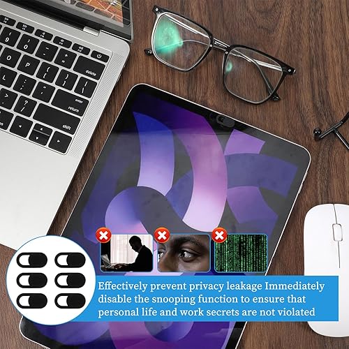 Miniatura 3 de 50 fundas para cámara web, 0.023 pulgadas, ultrafina, universal, para laptop, computadora, teléfono, protege tu privacidad y seguridad