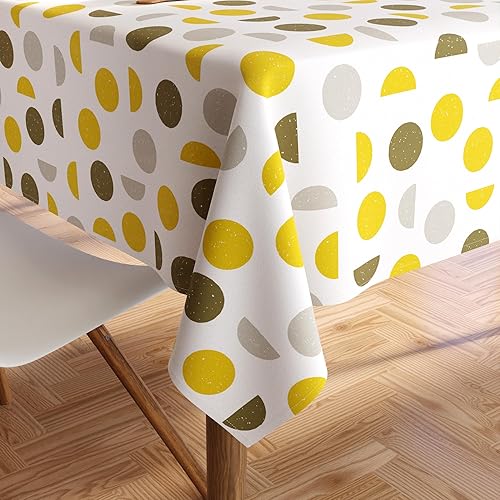 Encasa XO Mantel de comedor de 56 x 84 pulgadas (7 pies) para 4 a 6 plazas, algodón, lavable a máquina, mantel rectangular  Manteles para bodas,