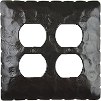 Vista 1 de Rústico Rancho hierro forjado doble cubierta de interruptor de dúplex eph48