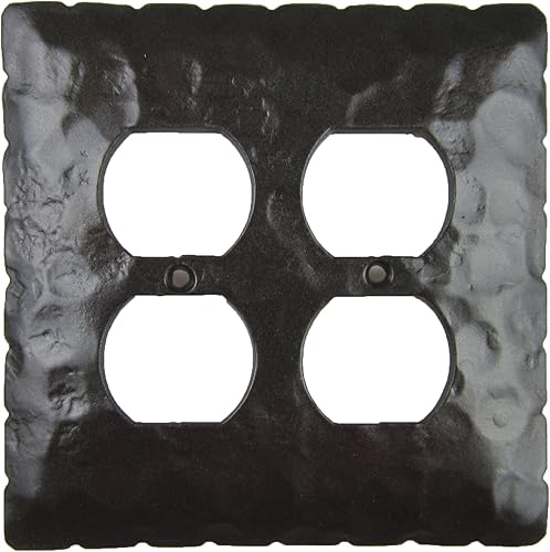 Miniatura 3 de Rústico Rancho hierro forjado doble cubierta de interruptor de dúplex eph48