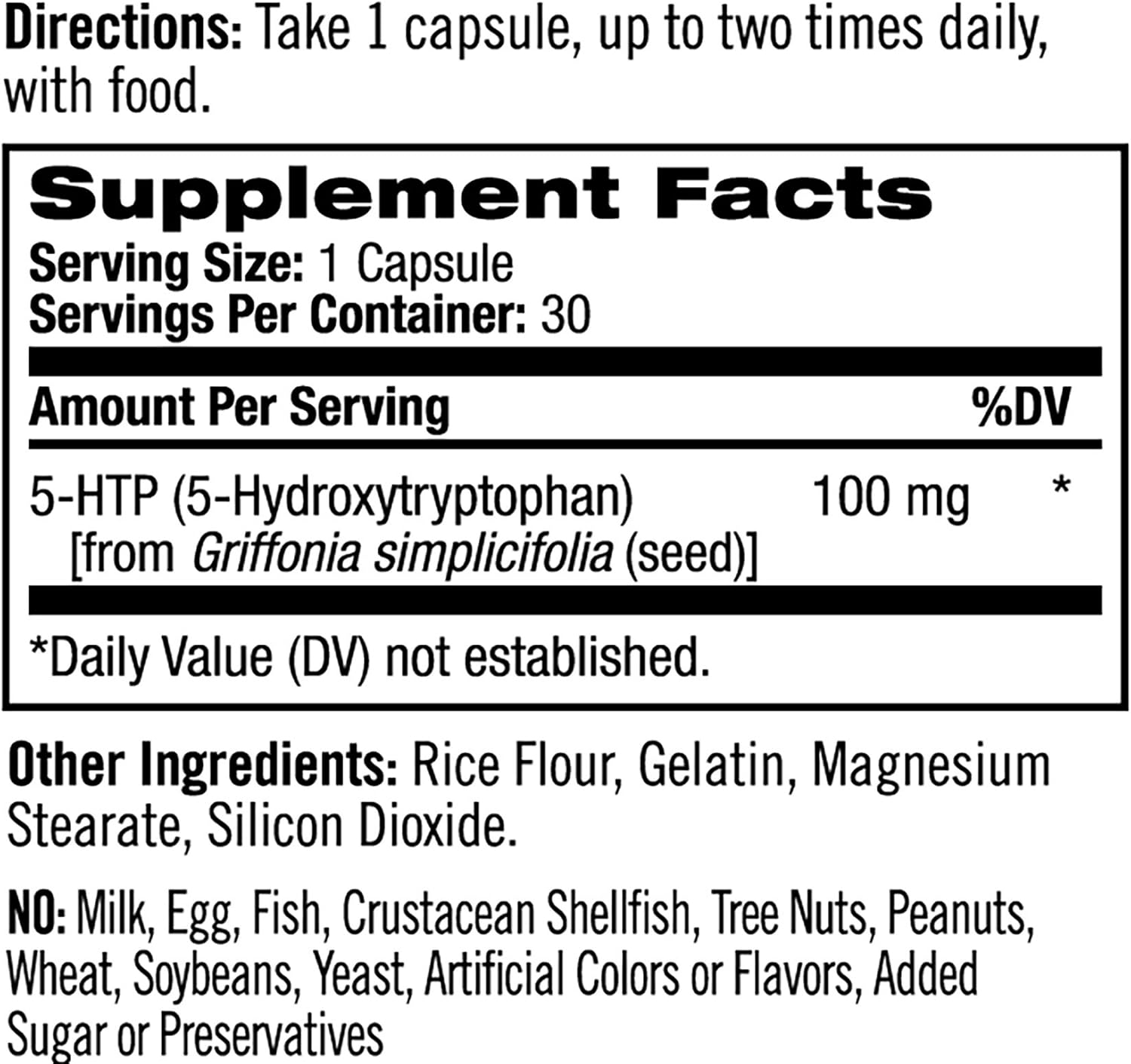 Natrol 5-HTP Time Release Capsules, Promotes a Calm Relaxed Mood, Helps Maintain a Positive Outlook, Enables Production of Serotonin, Drug-Free, Controlled Release, Maximum Strength, 100mg, 30 Count : Everything Else