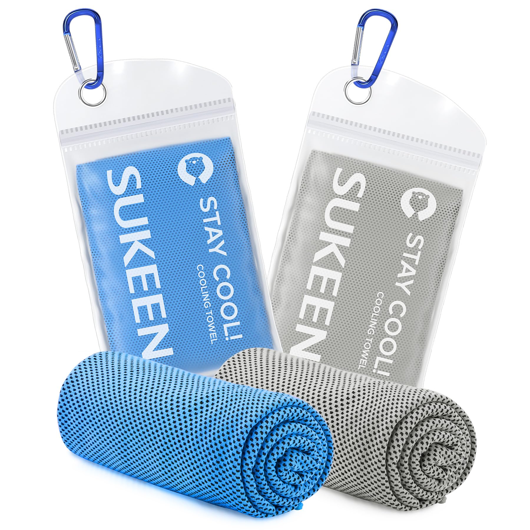 Sukeen Cooling Towel, 40"x12" Cooling Towels for Neck, Soft Breathable Sweat Gym Towel, Stay Cool Ice Cold Towels for Sport Workout Yoga Golf Running Camping