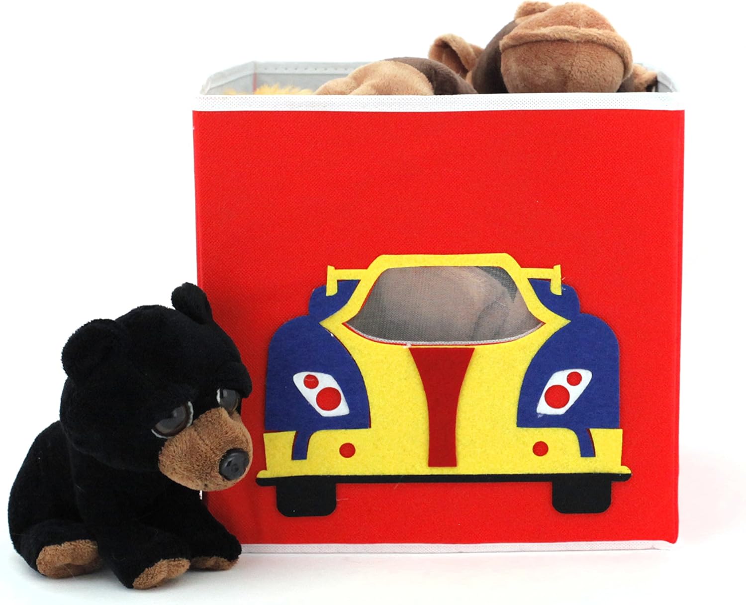 Paylak SCR641 Kids Storage Organizer Bins Fabric Set of 3 Train Plane Car
