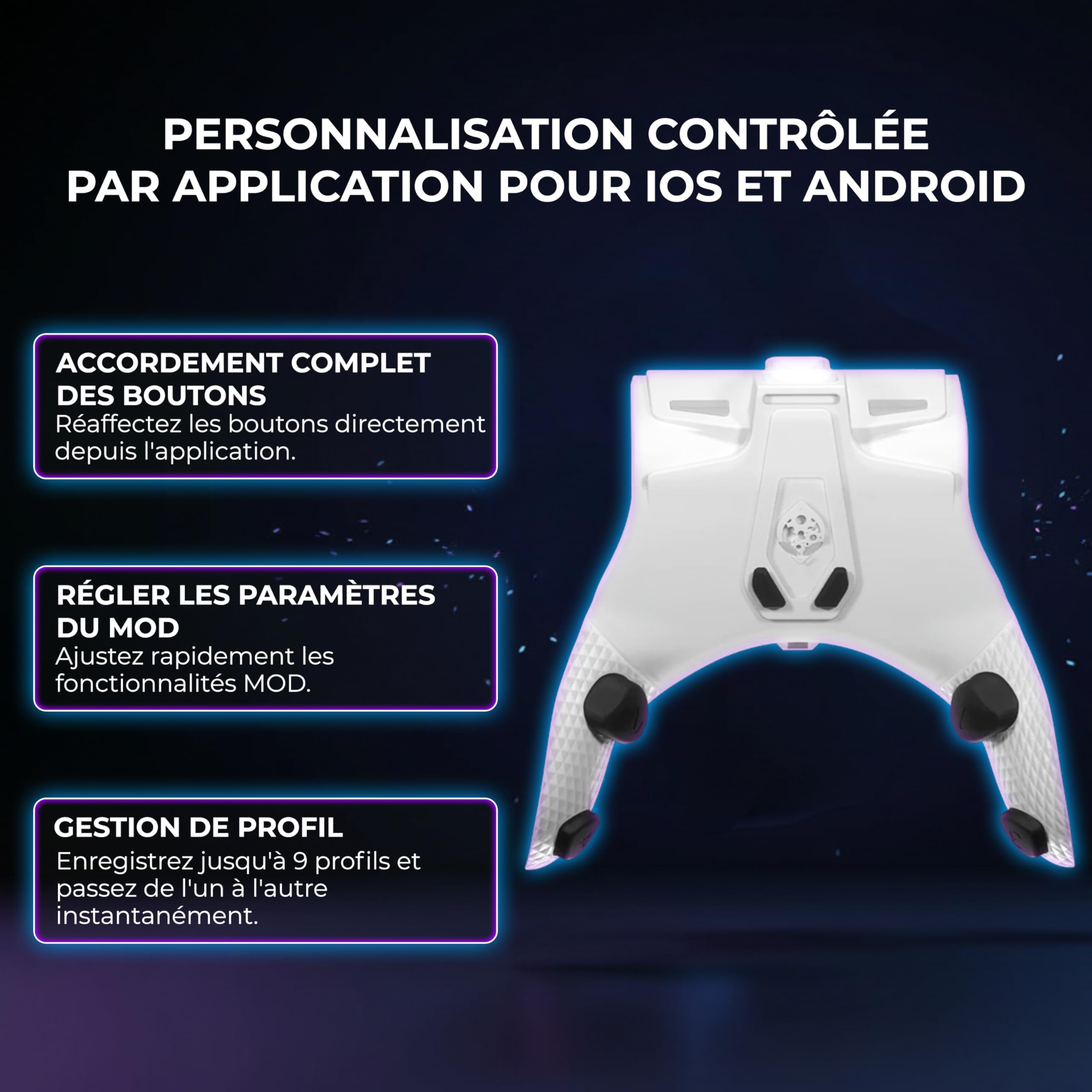 Collective Minds Strike Pack ‘Horizon’ – Kit MOD Filaire pour Manette Xbox | 4 Boutons Arrière Programmables | Accessoire Gaming App-Connecté pour Joueurs Pro | Compatible Xbox Series X|S et Xbox One