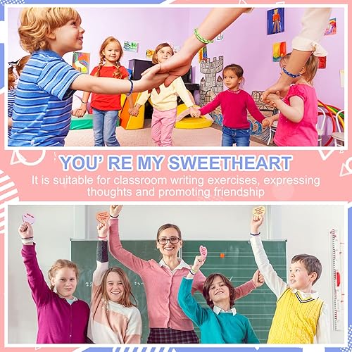 Miniatura 6 de 36 juegos de pulseras de nudo de San Valentín con tarjetas para el aula y niños pulseras de amistad pulseras de paracaídas a granel para niñas y