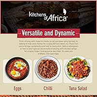 Vista 6 de Kitchens of Africa Kaani - Salsa picante artesanal de África Occidental con pimienta habanero, jengibre fresco y ajo. Ardiente, audaz y picante