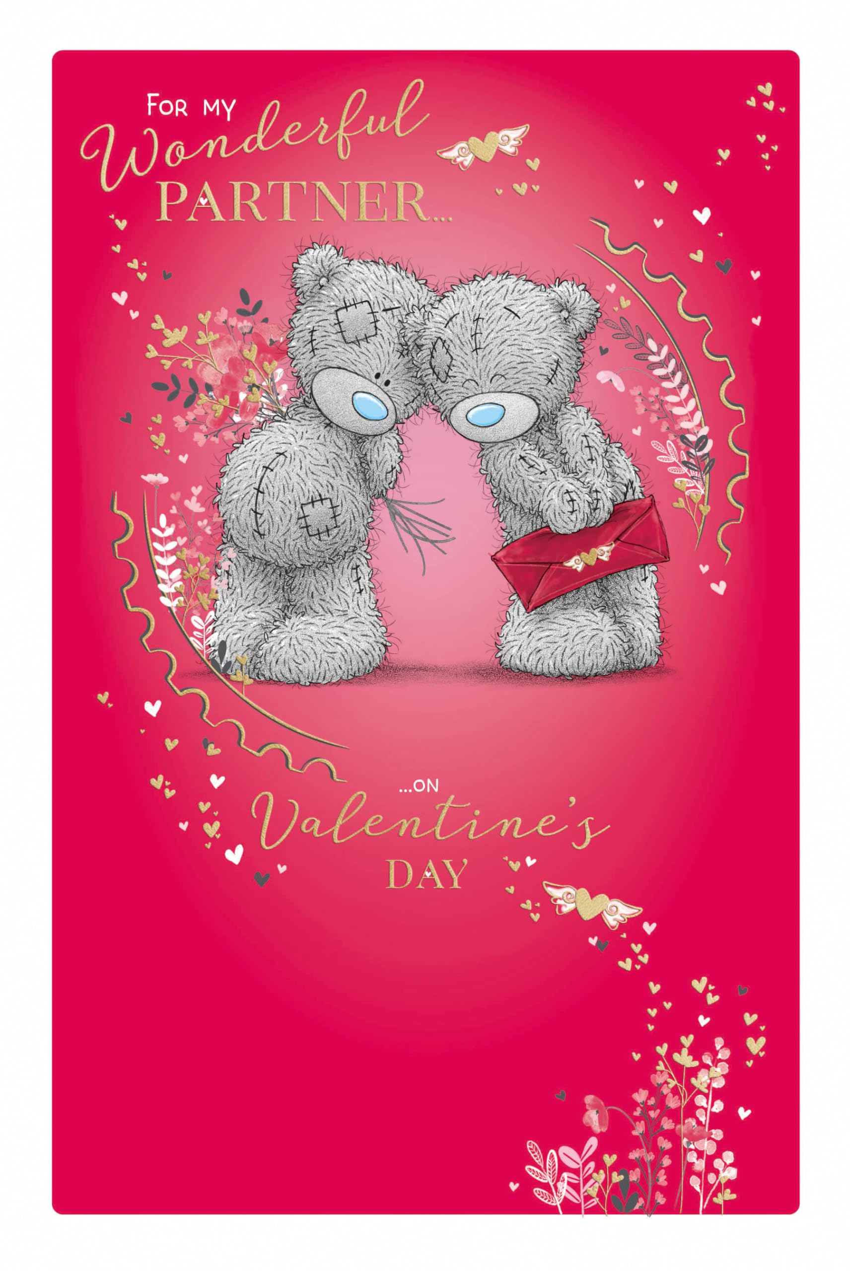 Me To You Tatty Teddy Valentine's Day Card 'Wonderful Partner' 6 x 9 - Official Collection