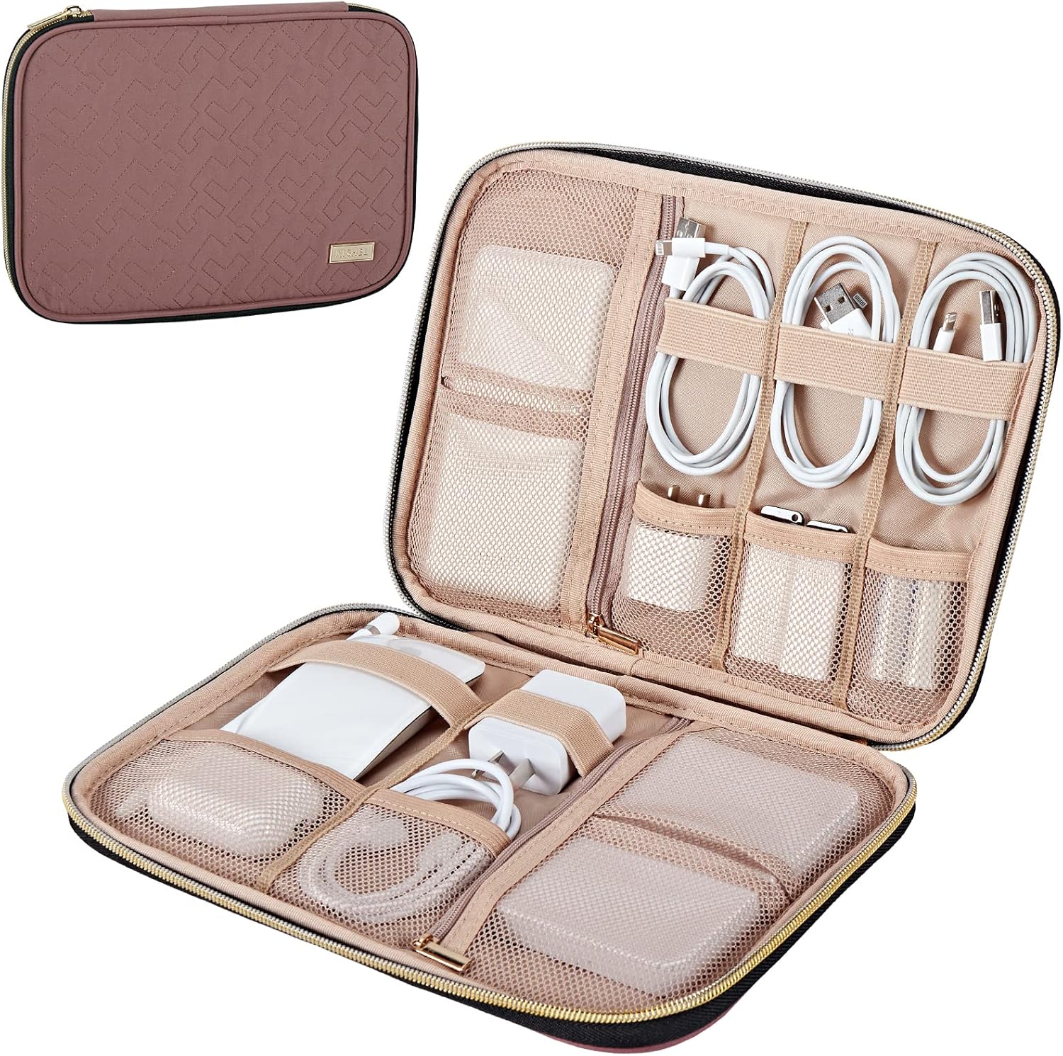 NISHEL Travel Cord Organizer Case,Tech Electronic Case