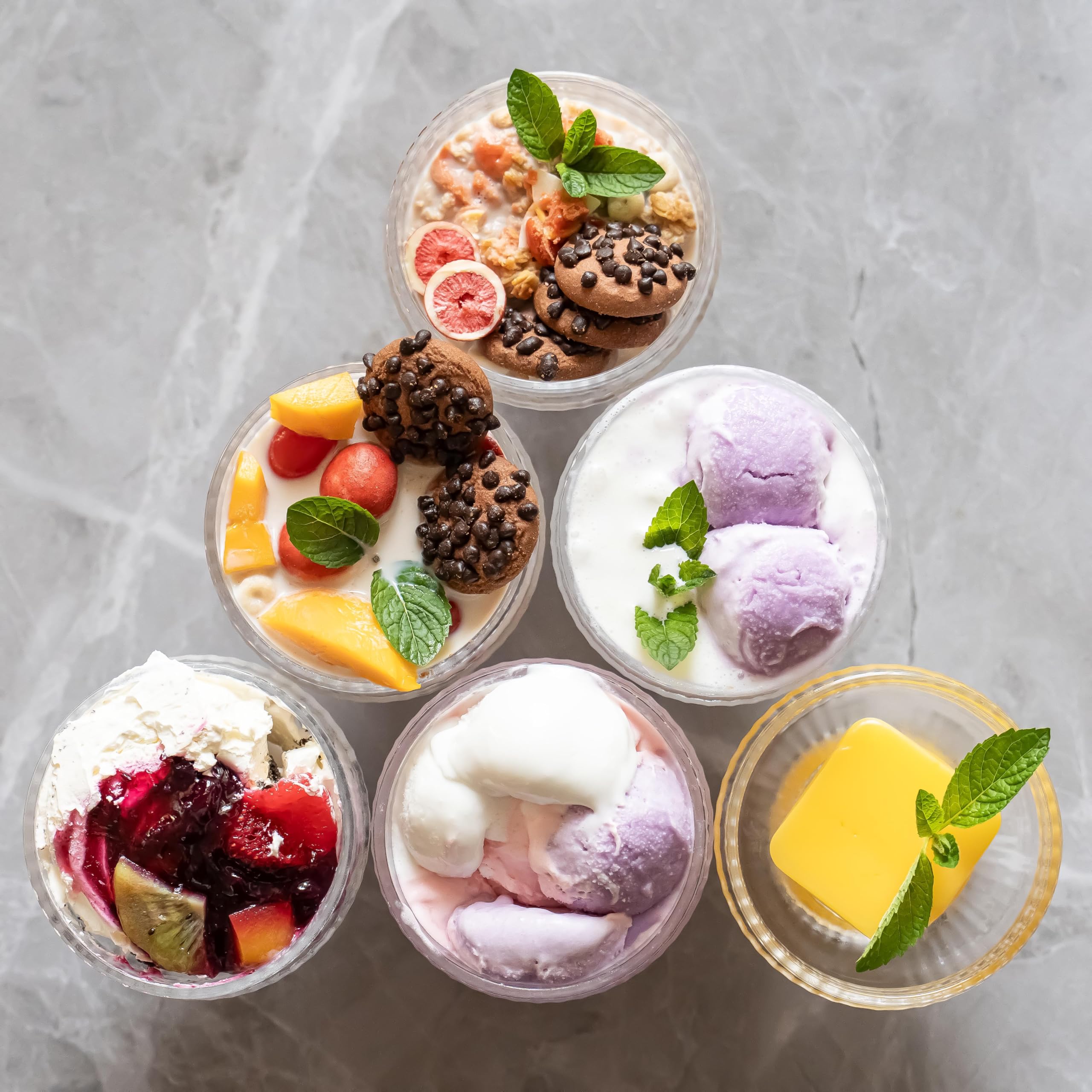 binsakao Milkshake Glazen, IJscoupe Glazen, Dessert Milkshake Bekers, Frisdrank Fontein Glazen met Lepels, Set van 2 (11,5 oz / 342 ml, Helder