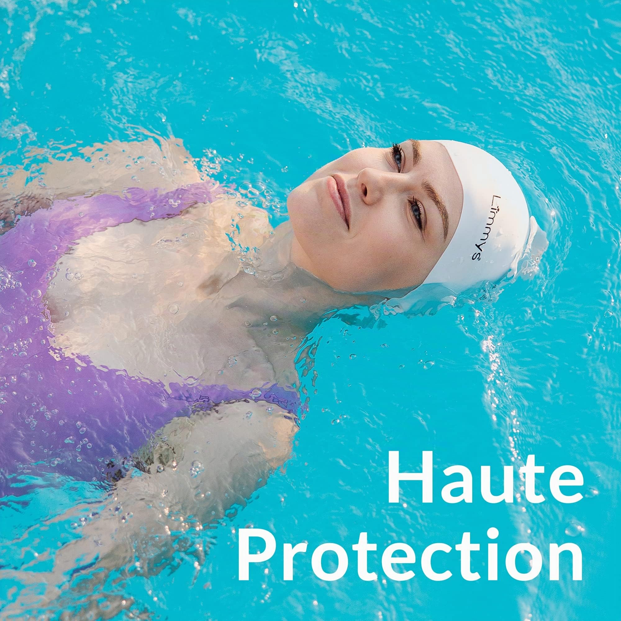 Limmys Bonnet de Natation en Silicone pour Adultes – Bonnet de Piscine Souple et Extensible pour Femme et Homme – Ajustement Confortable sans Pression, Résistant au Chlore, Silicone Durable Sans Latex