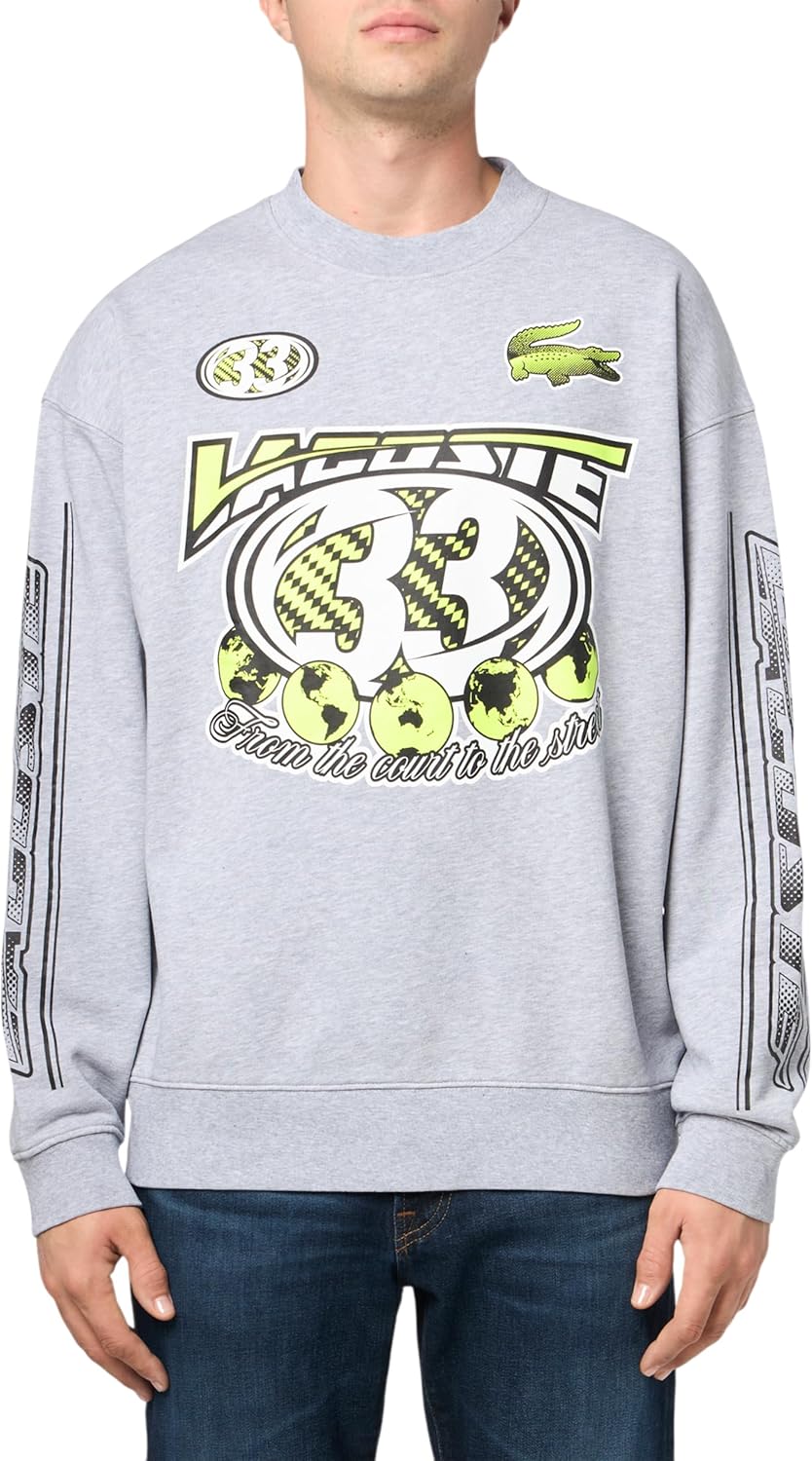 Lacoste Men's Cotton Fleece Loose Fit Sweatshirt