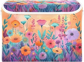 senya Large Storage Bins with Linen Collapsible Foldable Storage Cubes F...