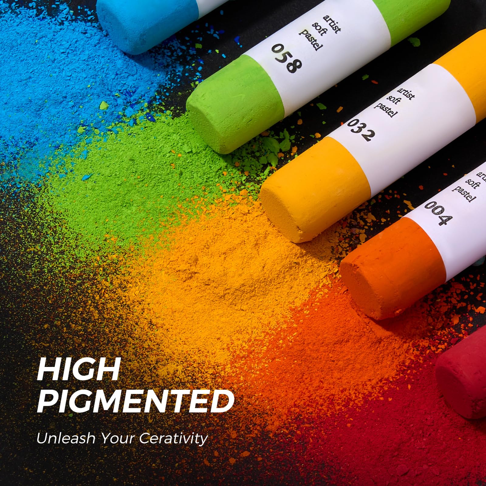 LIGHTWISH 120 Pasteles Blandos Hechos a Mano – Set Profesional Ultra Completo de 120 Colores para Artistas Exigentes – No Tóxico for Art Sketching & Shading